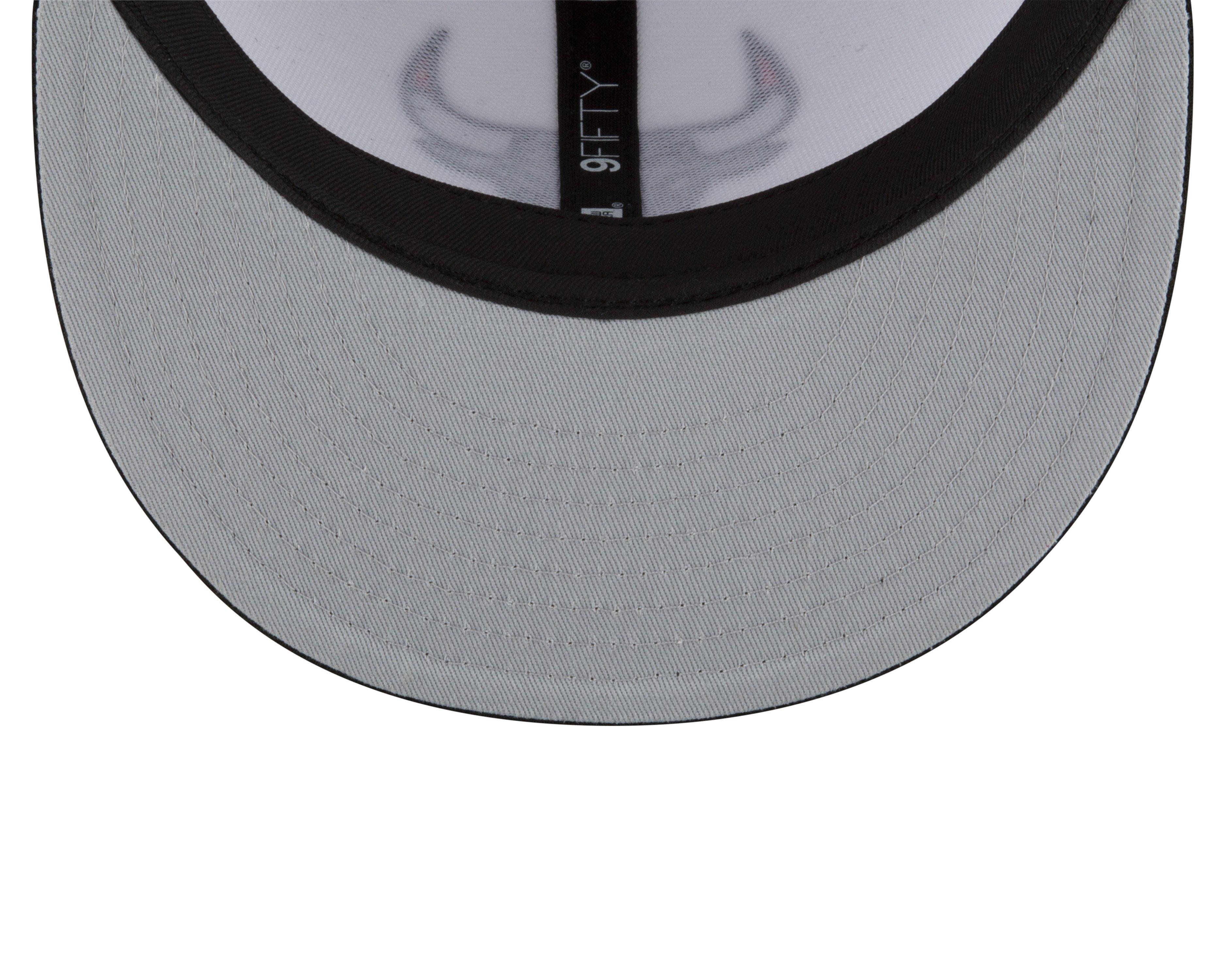 New Era Chicago Bulls 9FIFTY Elephant Print Team Logo Snapback Hat-White/Black - WHITE/BLACK Thumbnail View 5