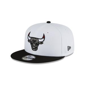 New Era Chicago Bulls 9FIFTY Elephant Print Team Logo Snapback Hat-White/Black
