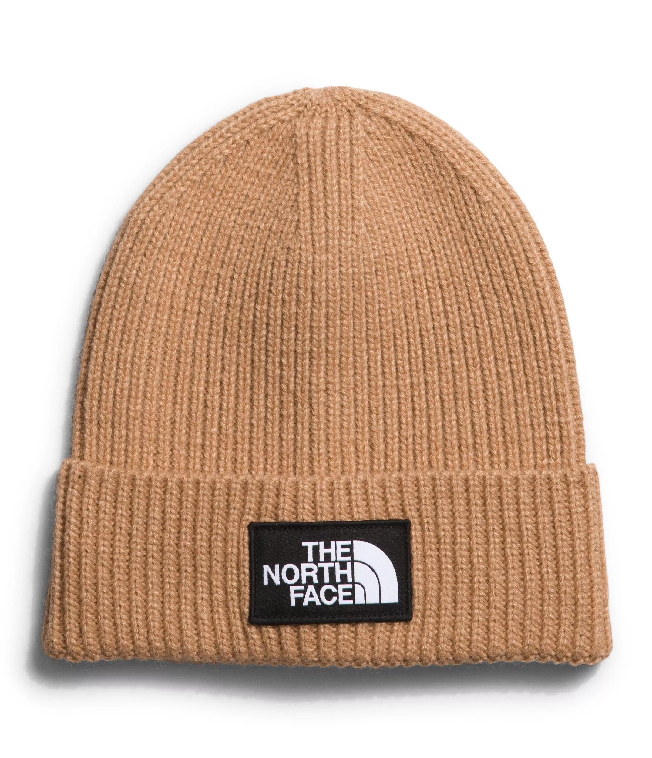 The North Face Big Box Logo Cuffed Beanie-Brown - BROWN