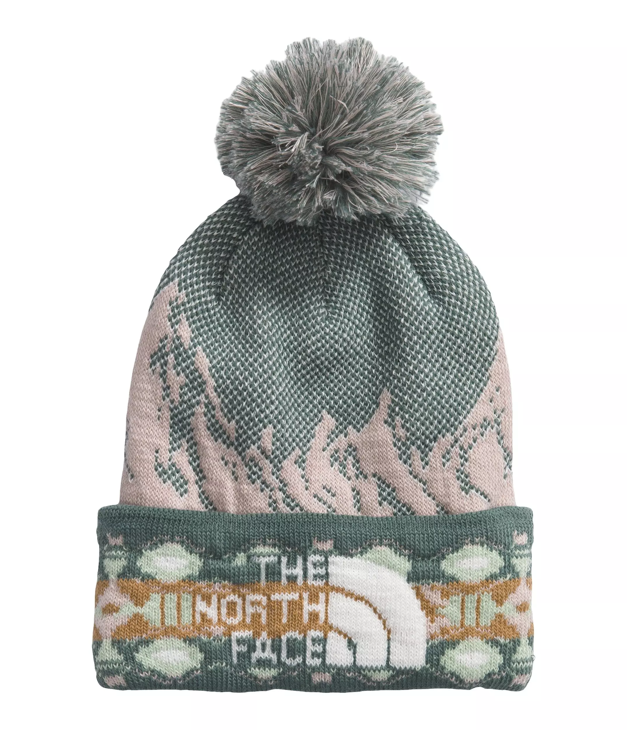 The North Face Recycled Pom Pom Beanie - GREEN