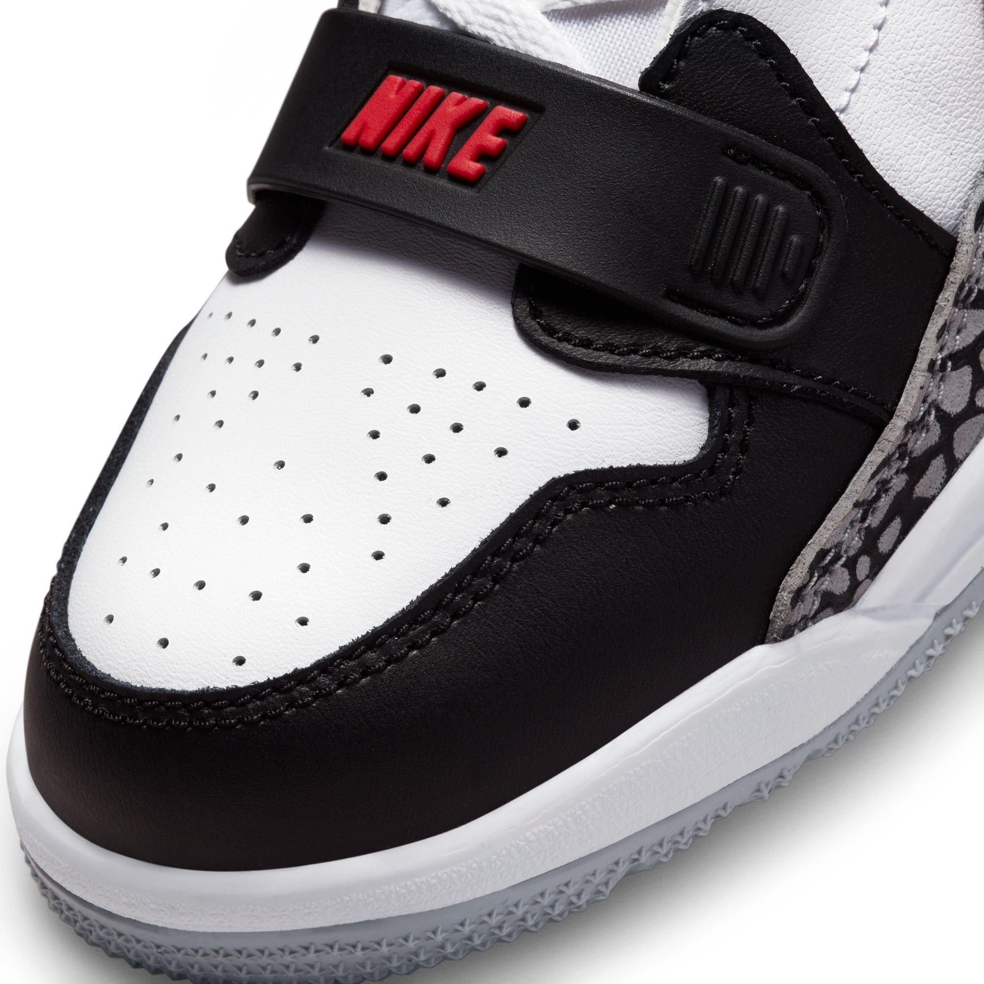 Jordan Legacy 312 Low "White/Fire Red/Black/Wolf Grey" Preschool Boys' Shoe - WHITE/RED/BLACK Thumbnail View 3