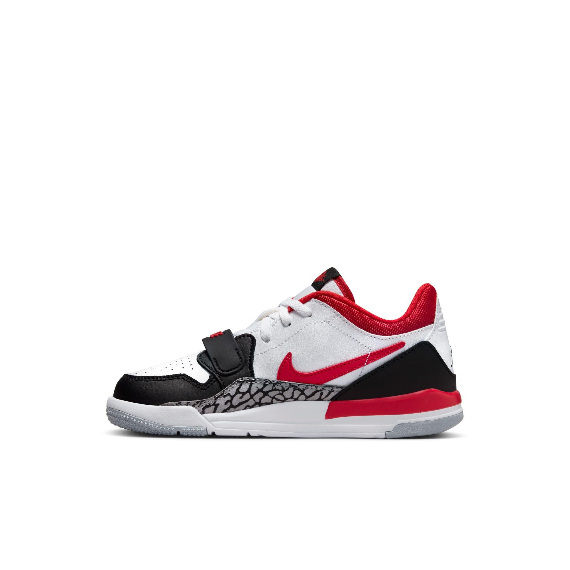 Jordan Legacy 312 Low "White/Fire Red/Black/Wolf Grey" Preschool Boys' Shoe - WHITE/RED/BLACK Thumbnail View 5