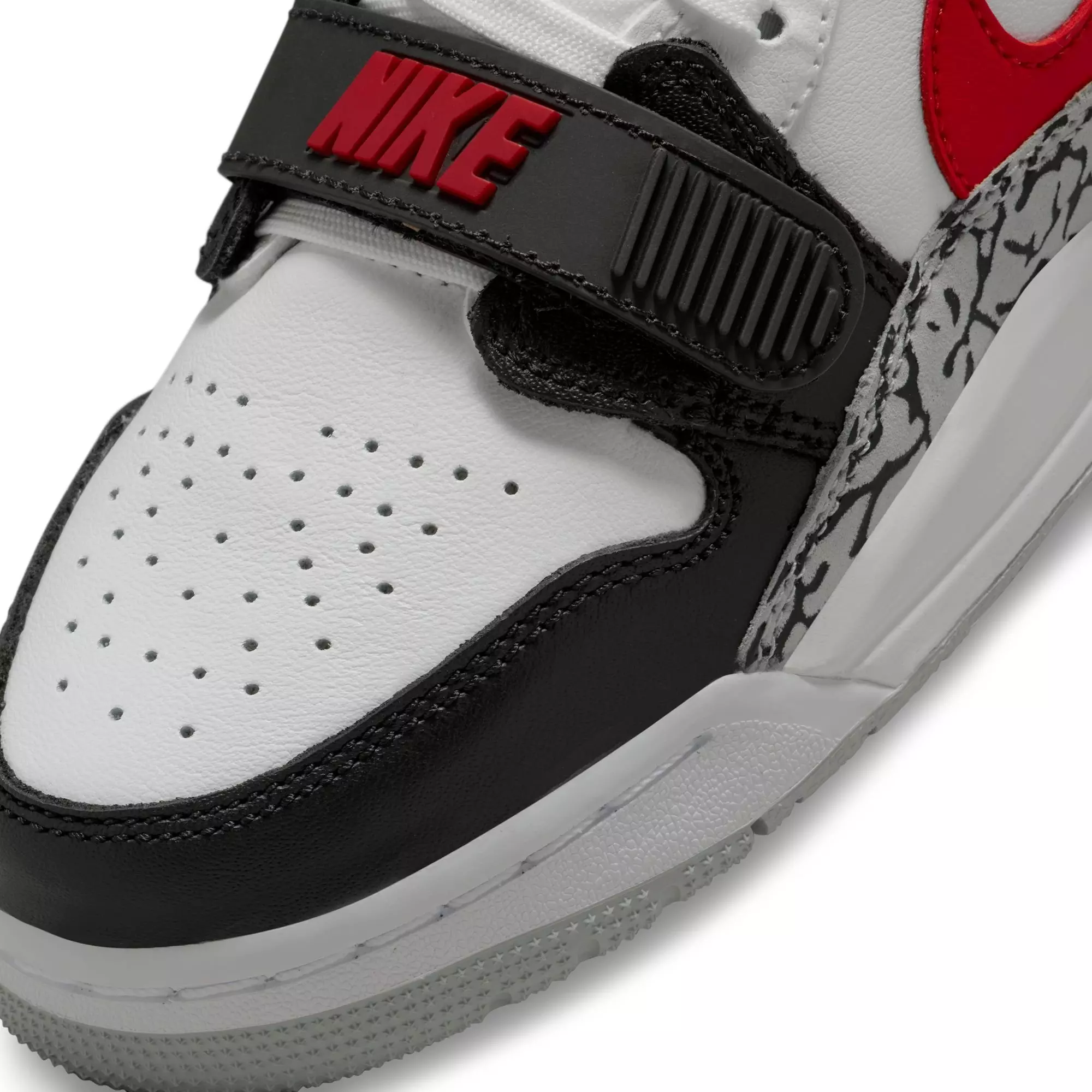 Jordan Legacy 312 Low "White/Fire Red/Black/Wolf Grey" Grade School Boys' Shoe - WHITE/RED/BLACK