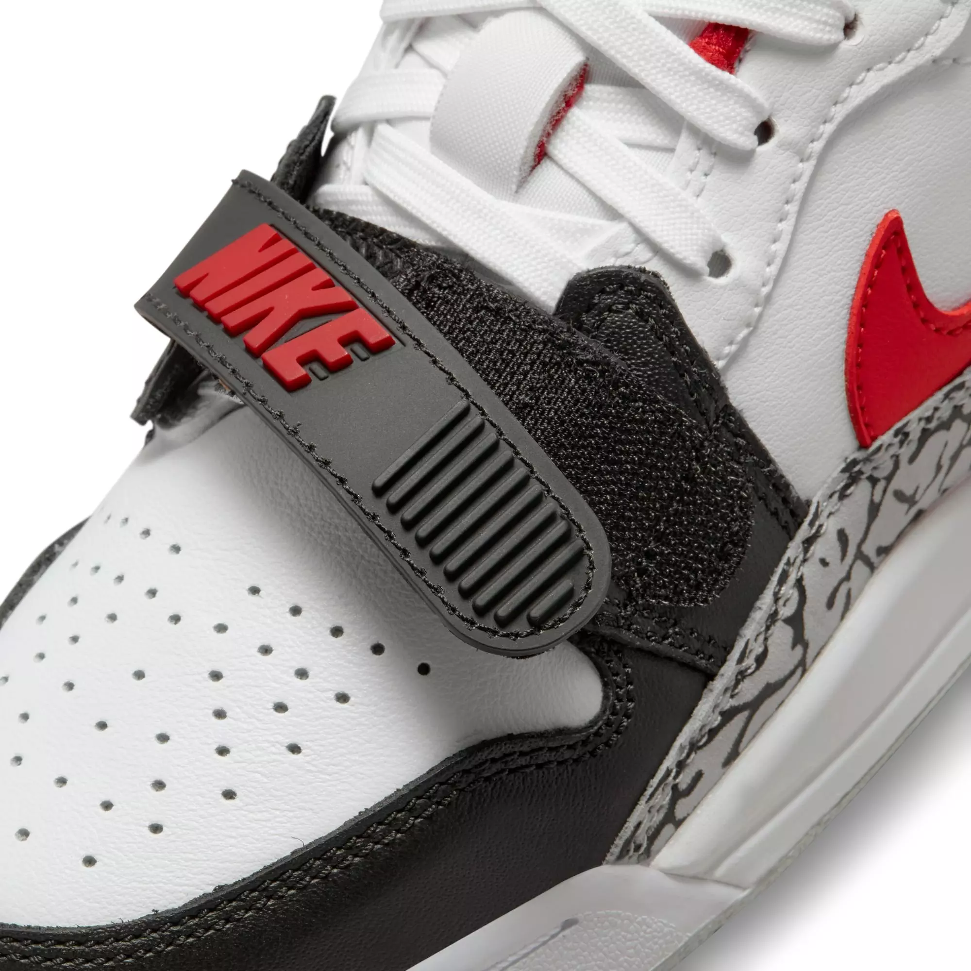 Jordan Legacy 312 Low "White/Fire Red/Black/Wolf Grey" Grade School Boys' Shoe - WHITE/RED/BLACK