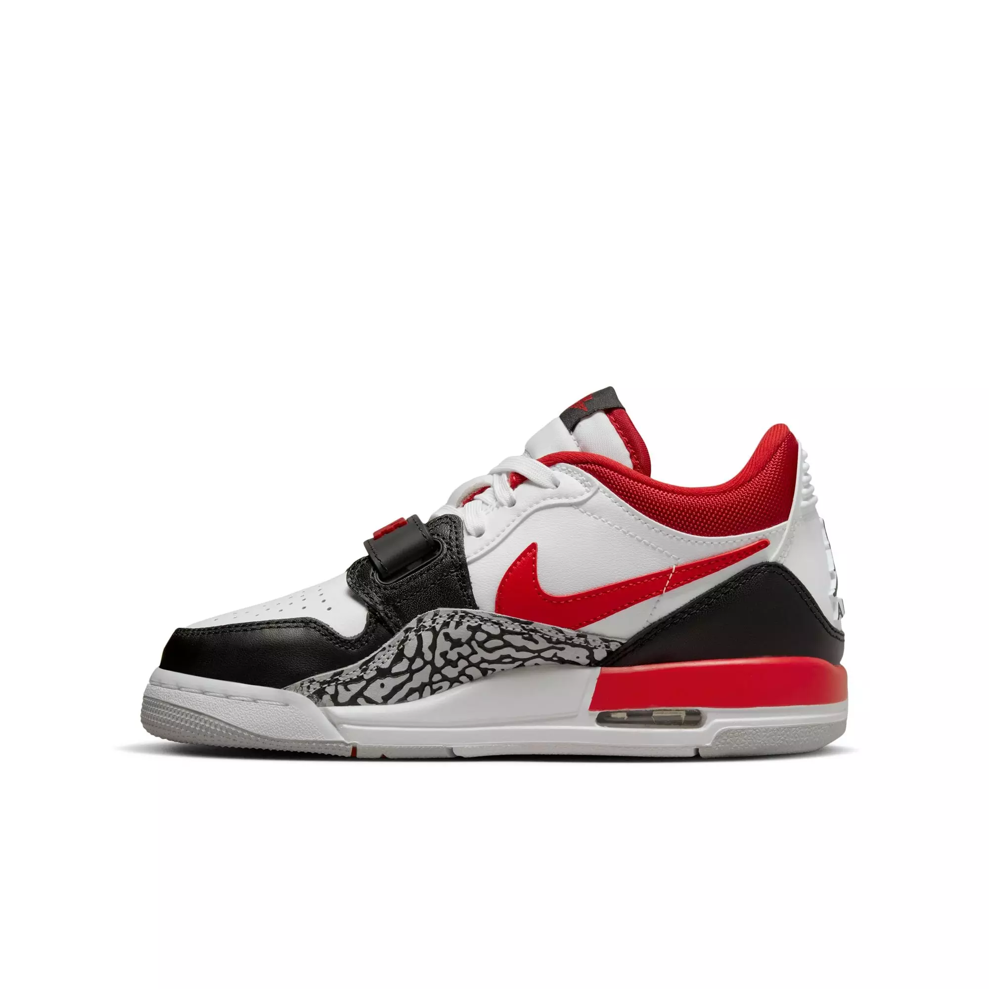 Jordan Legacy 312 Low "White/Fire Red/Black/Wolf Grey" Grade School Boys' Shoe - WHITE/RED/BLACK