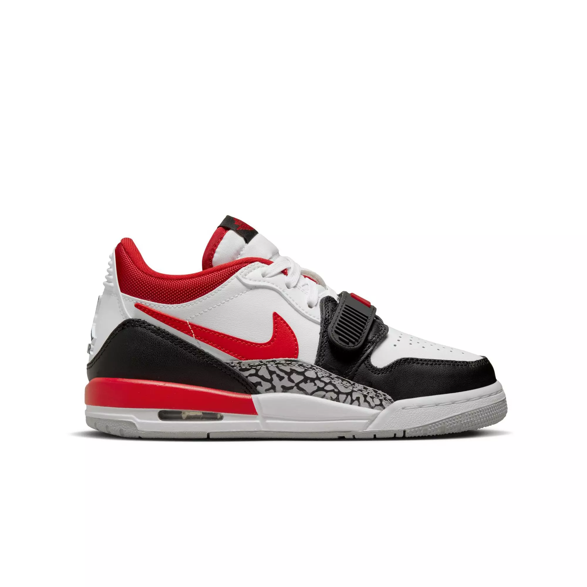 Jordan Legacy 312 Low "White/Fire Red/Black/Wolf Grey" Grade School Boys' Shoe - WHITE/RED/BLACK