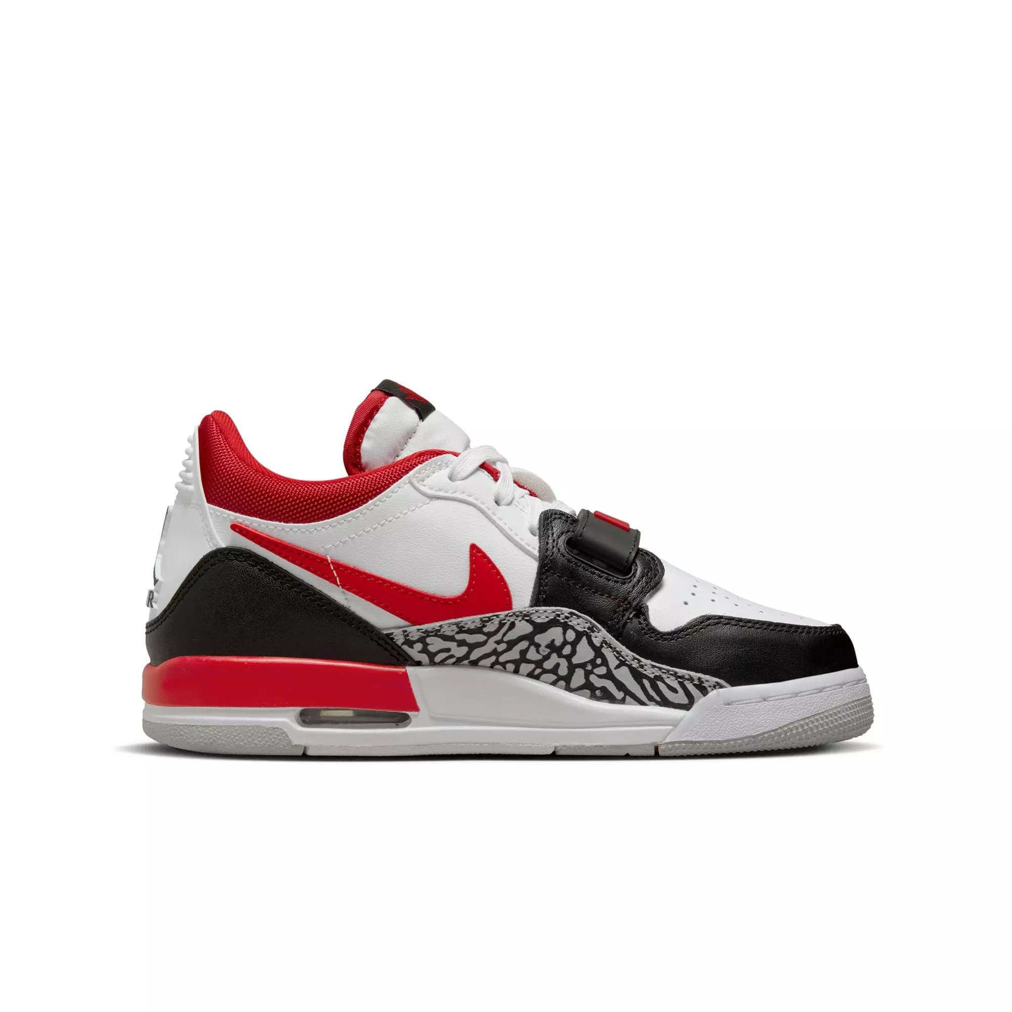 Jordan Legacy 312 Low "White/Fire Red/Black/Wolf Grey" Grade School Boys' Shoe - WHITE/RED/BLACK