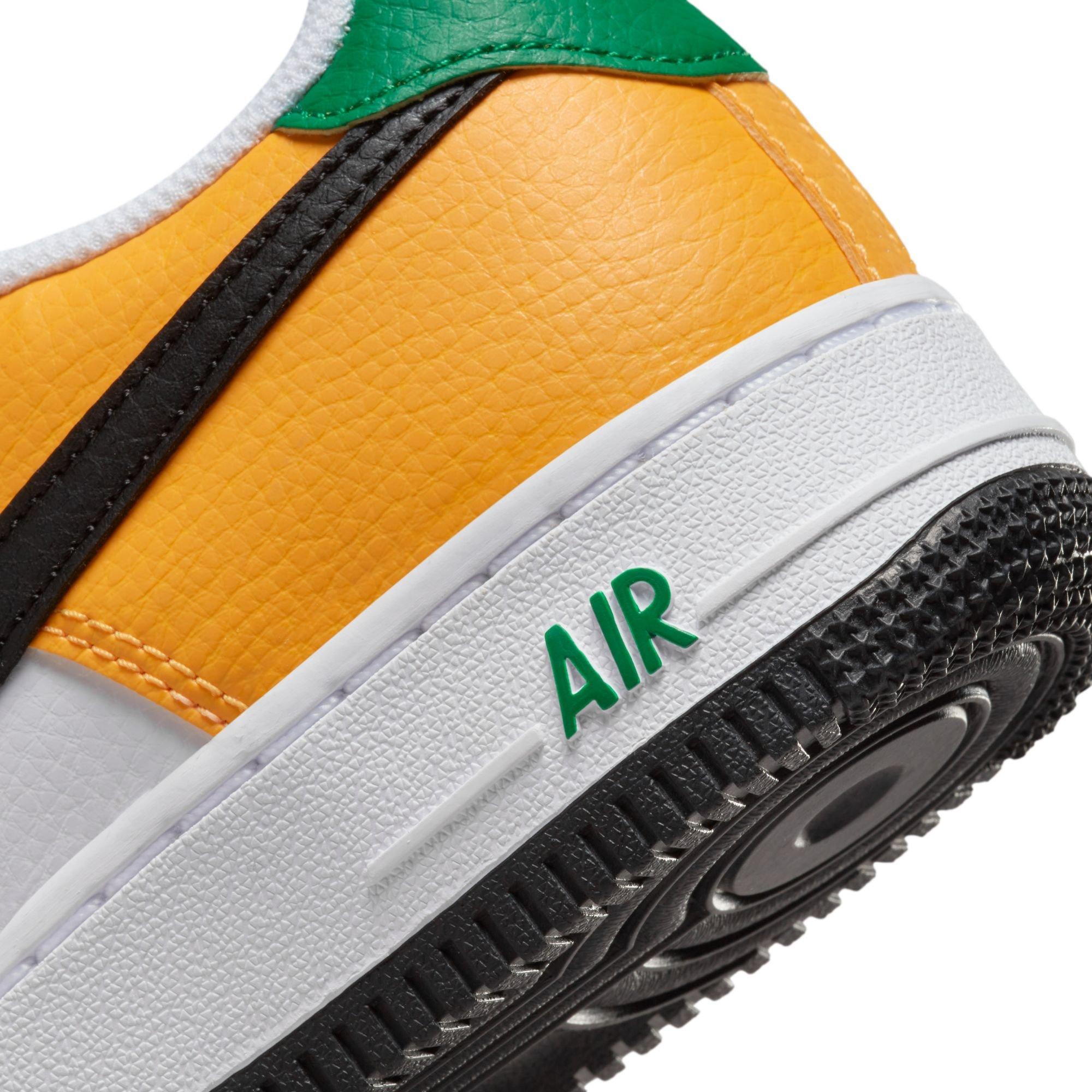 Nike Air Force 1 "White/Gold/Black" Grade School Boys' Shoe - WHITE/GOLD Thumbnail View 8