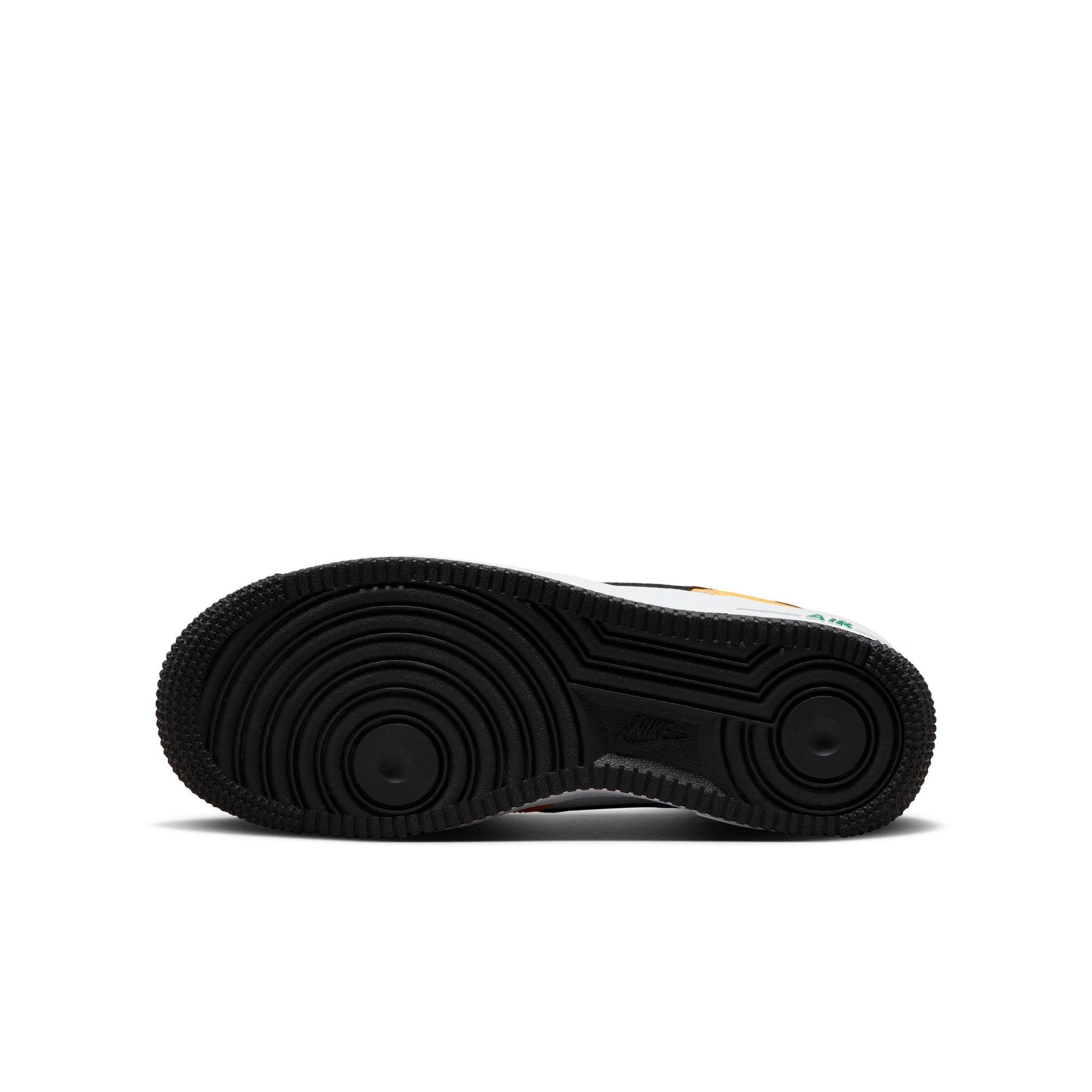 Nike Air Force 1 "White/Gold/Black" Grade School Boys' Shoe - WHITE/GOLD Thumbnail View 10