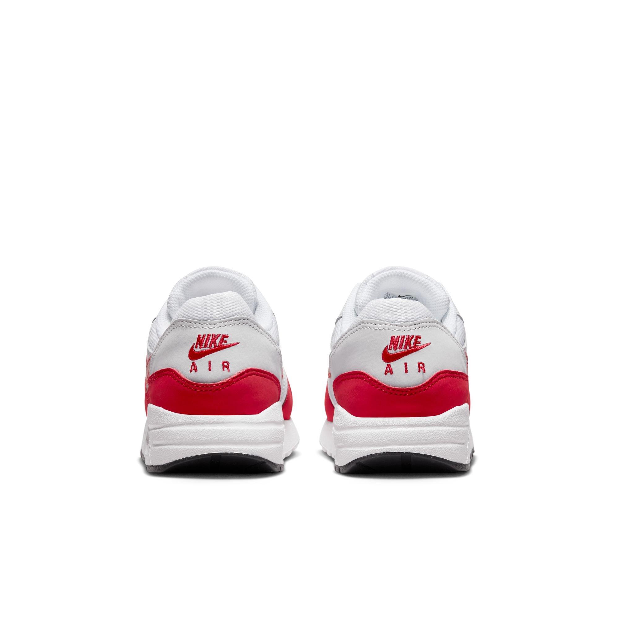 Nike Air Max 1 "Sport Red" Grade School Kids' Shoe - NEUTRAL GREY/UNIVERSITY RED/WHITE Thumbnail View 8
