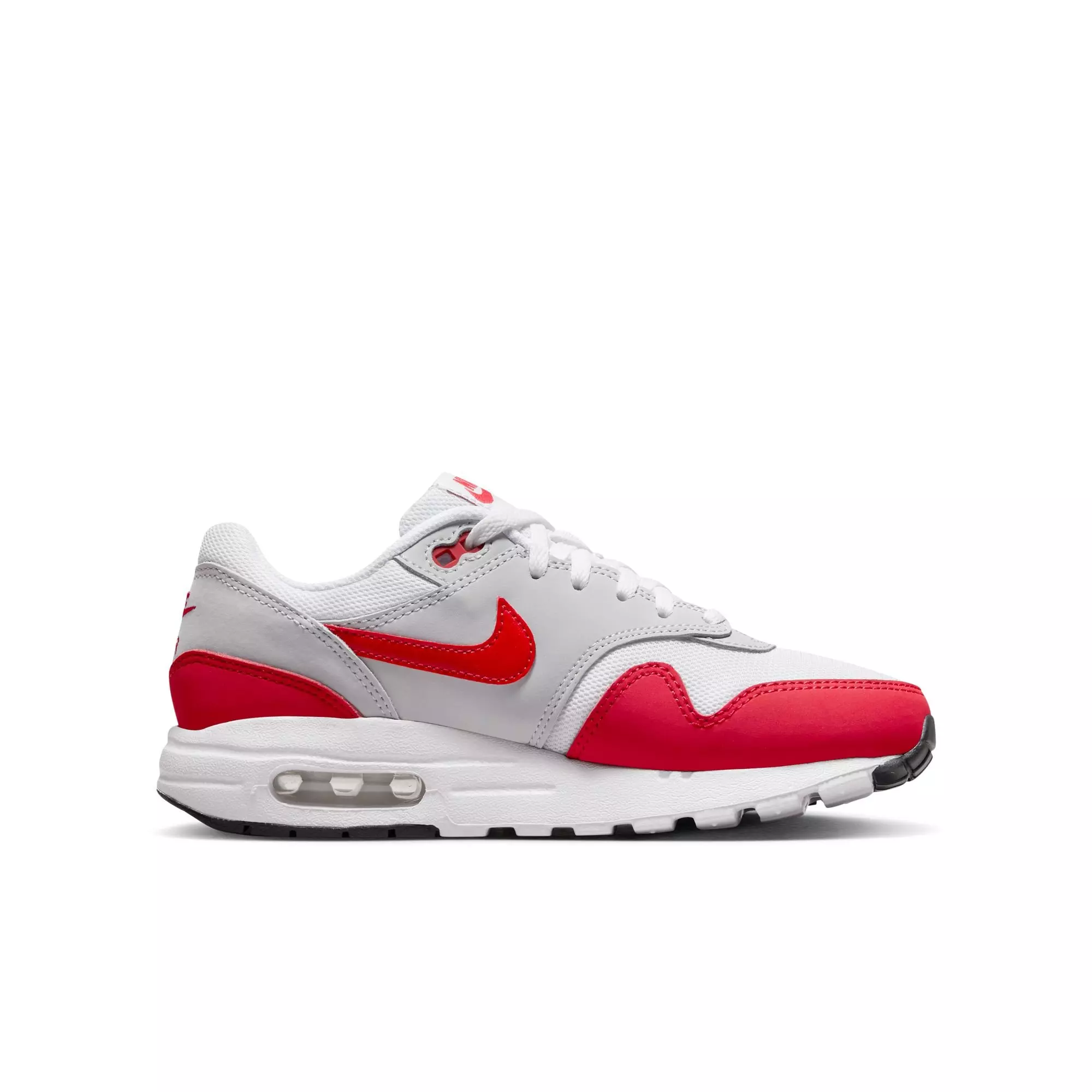 Nike Air Max 1 "Sport Red" Grade School Kids' Shoe - NEUTRAL GREY/UNIVERSITY RED/WHITE