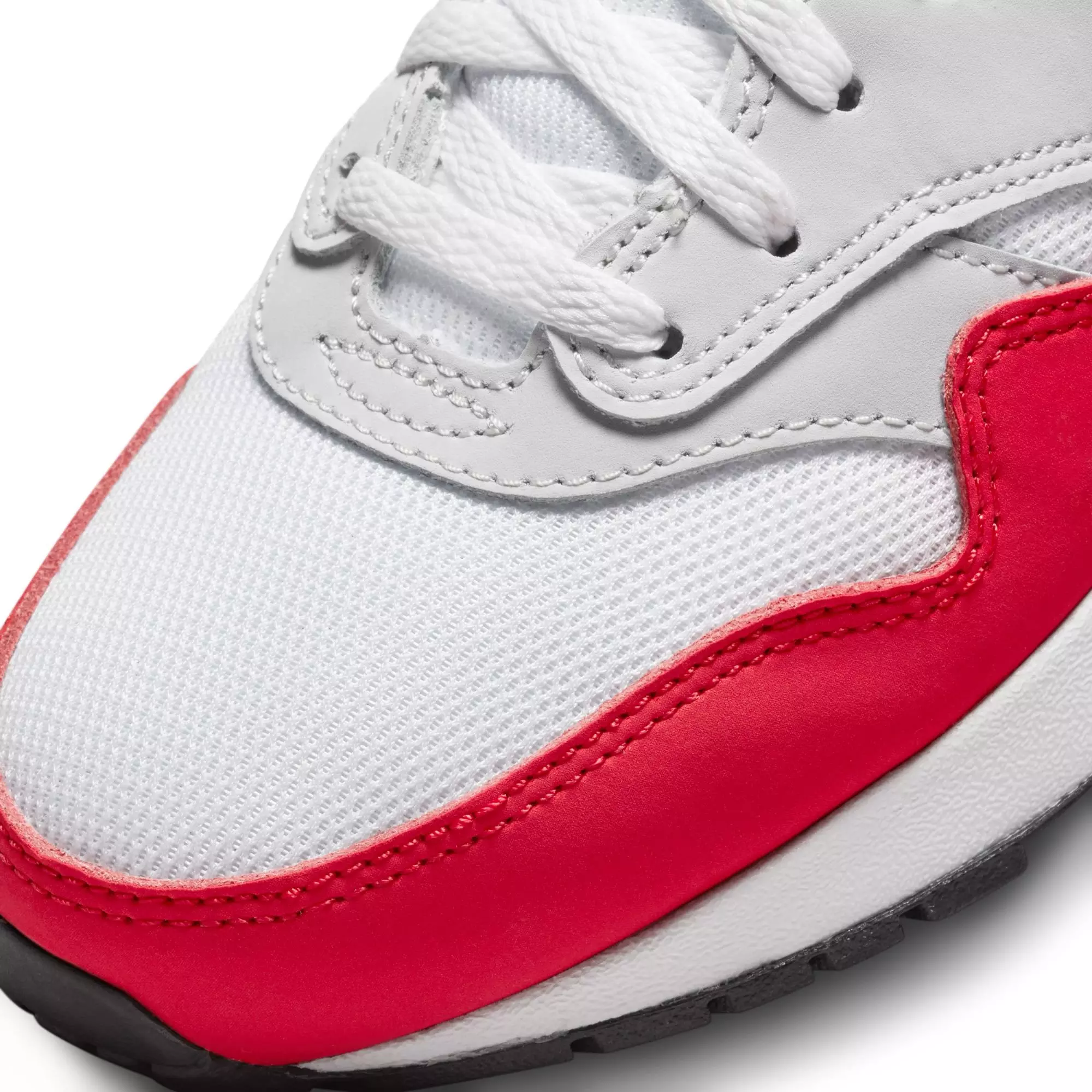 Nike Air Max 1 "Sport Red" Grade School Kids' Shoe - NEUTRAL GREY/UNIVERSITY RED/WHITE