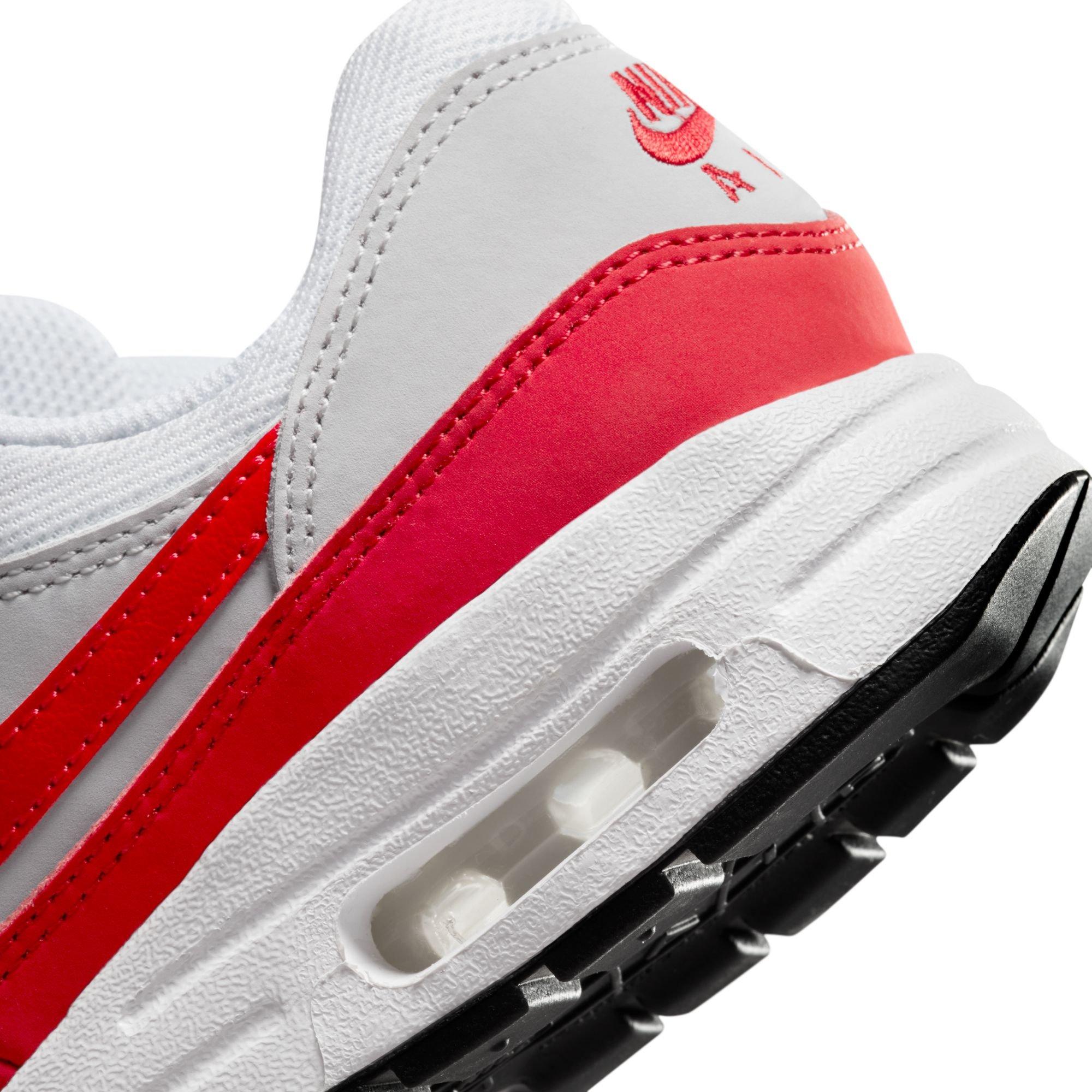 Nike Air Max 1 "Sport Red" Grade School Kids' Shoe - NEUTRAL GREY/UNIVERSITY RED/WHITE Thumbnail View 5