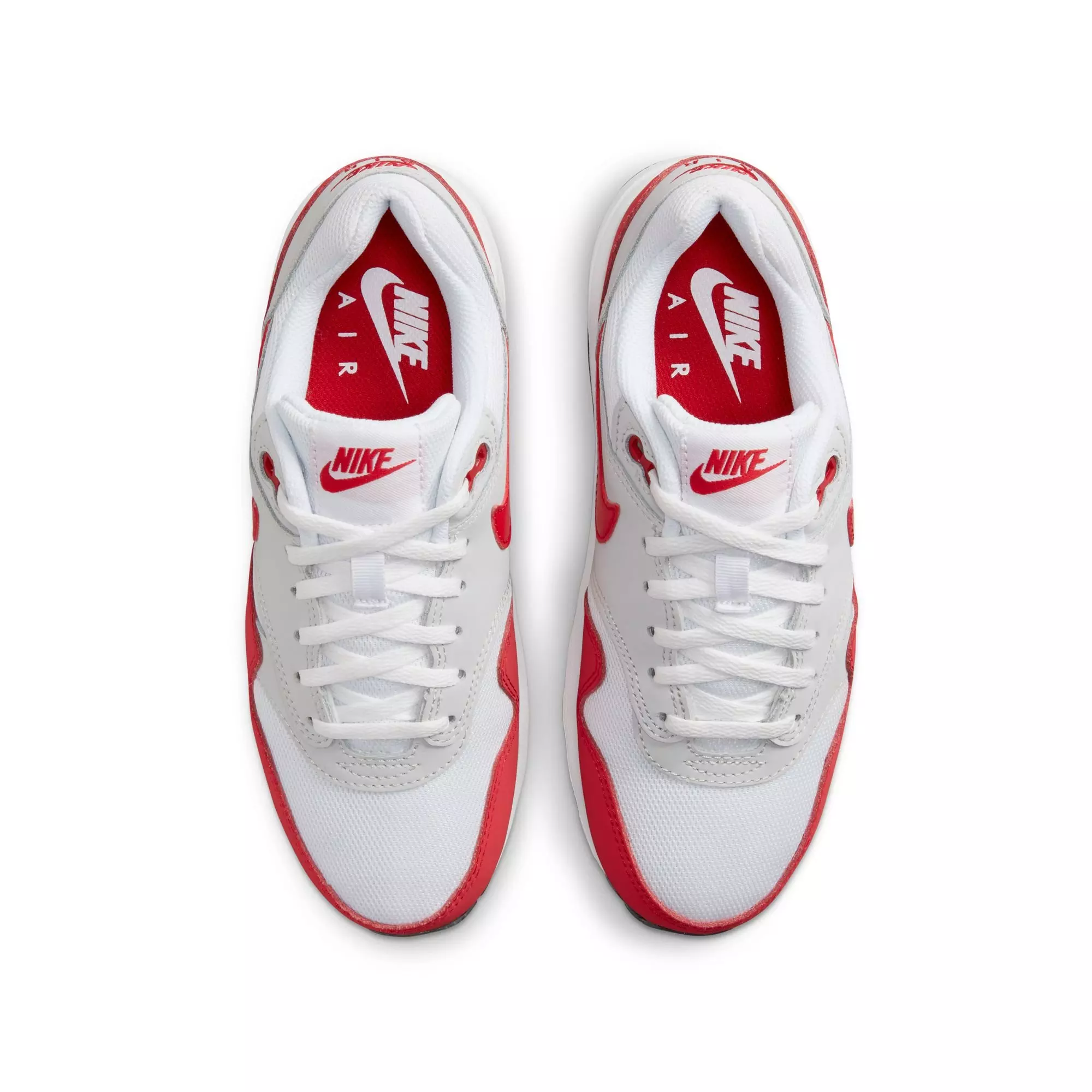 Nike Air Max 1 "Sport Red" Grade School Kids' Shoe - NEUTRAL GREY/UNIVERSITY RED/WHITE