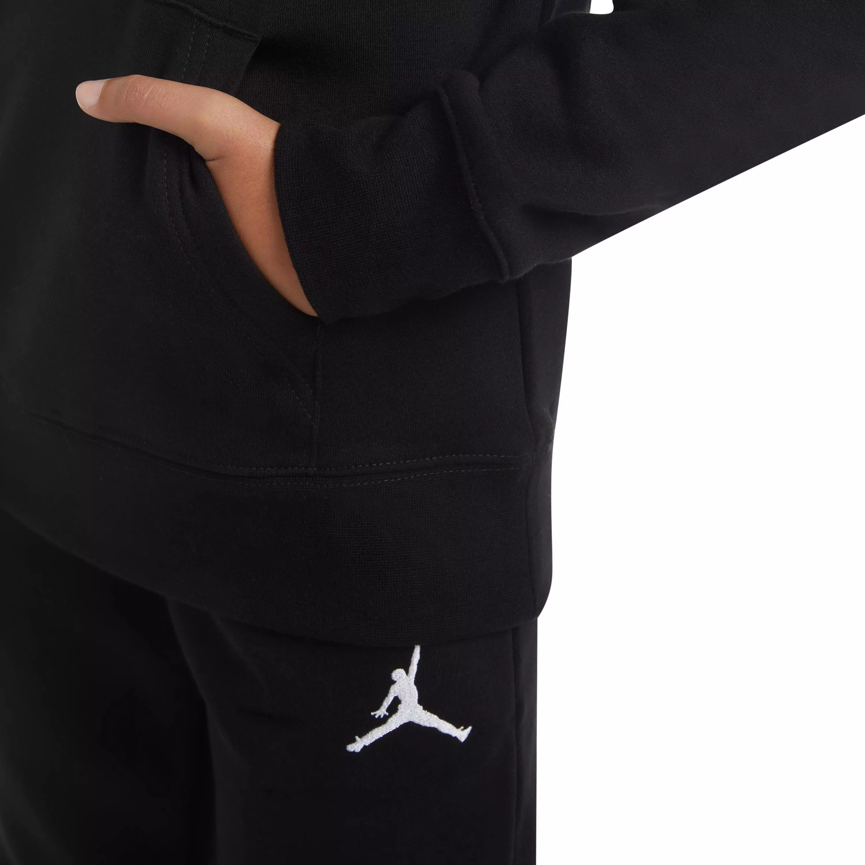 Jordan Big Boys' Essentials Pullover Hoodie - Black - BLACK