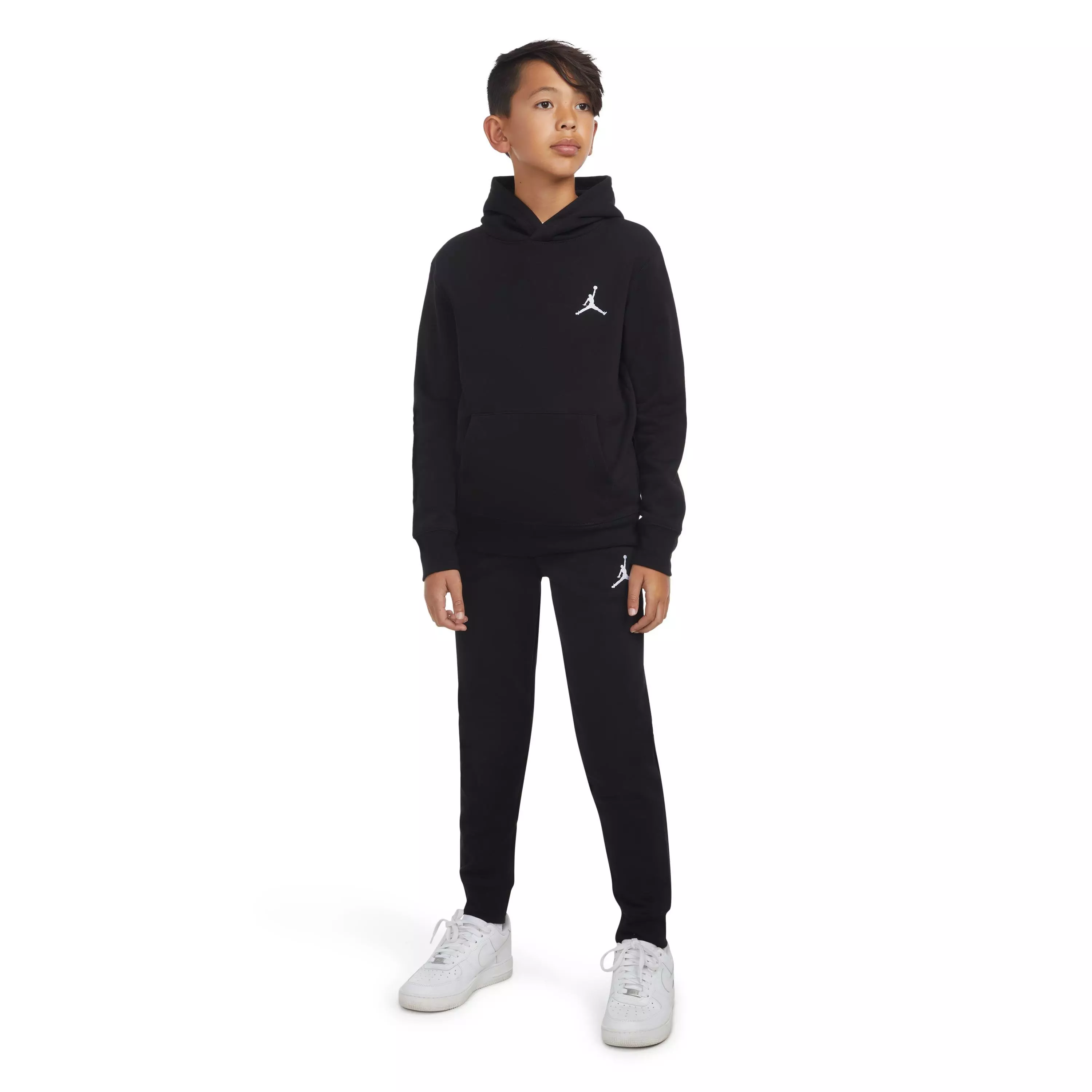 Jordan Big Boys' Essentials Pullover Hoodie - Black - BLACK