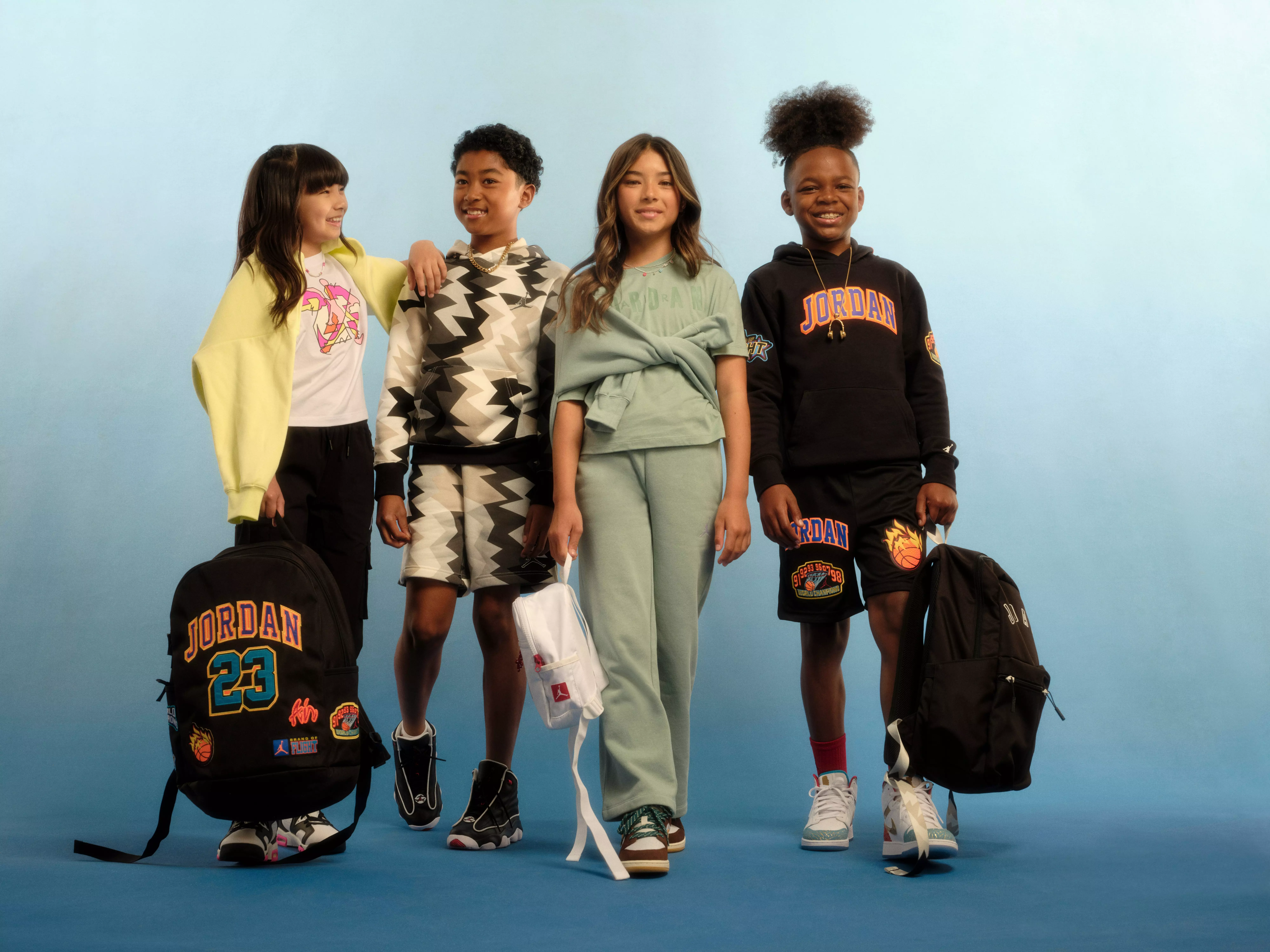 Jordan Big Boys' Patch Work Hoodie - BLACK