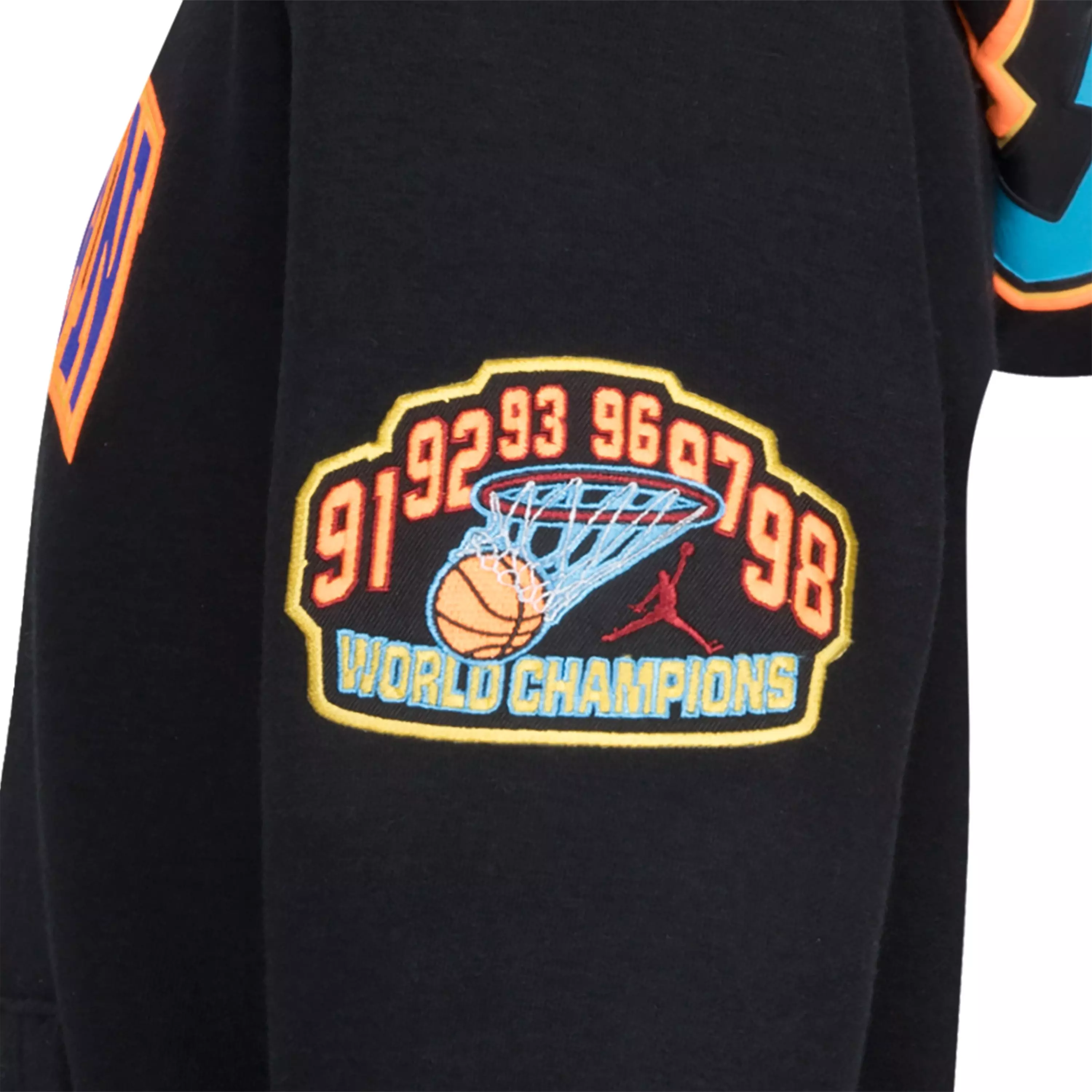 Jordan Big Boys' Patch Work Hoodie - BLACK