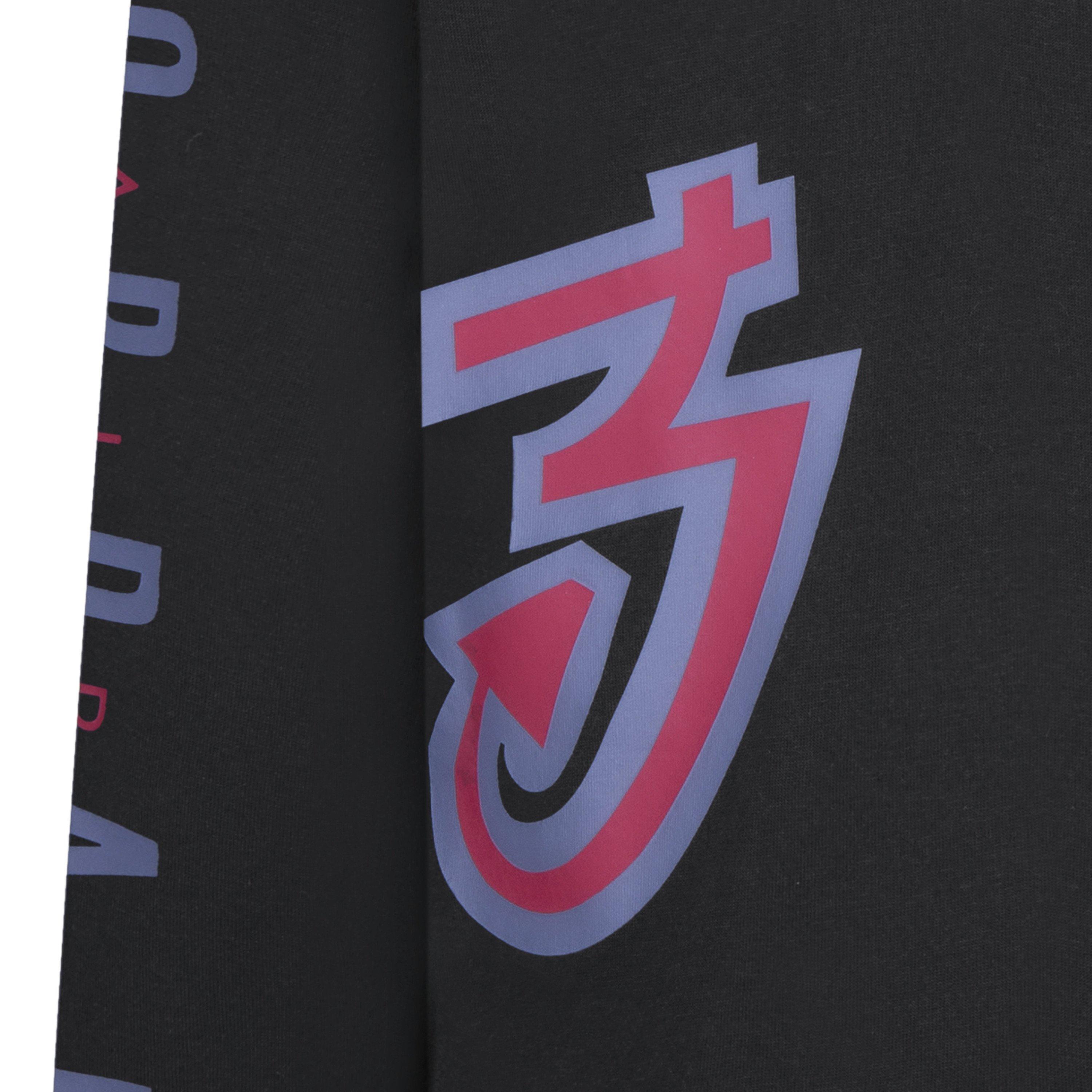 Jordan Big Boys' All Over Retro Longsleeve Tee - BLACK/RED Thumbnail View 6