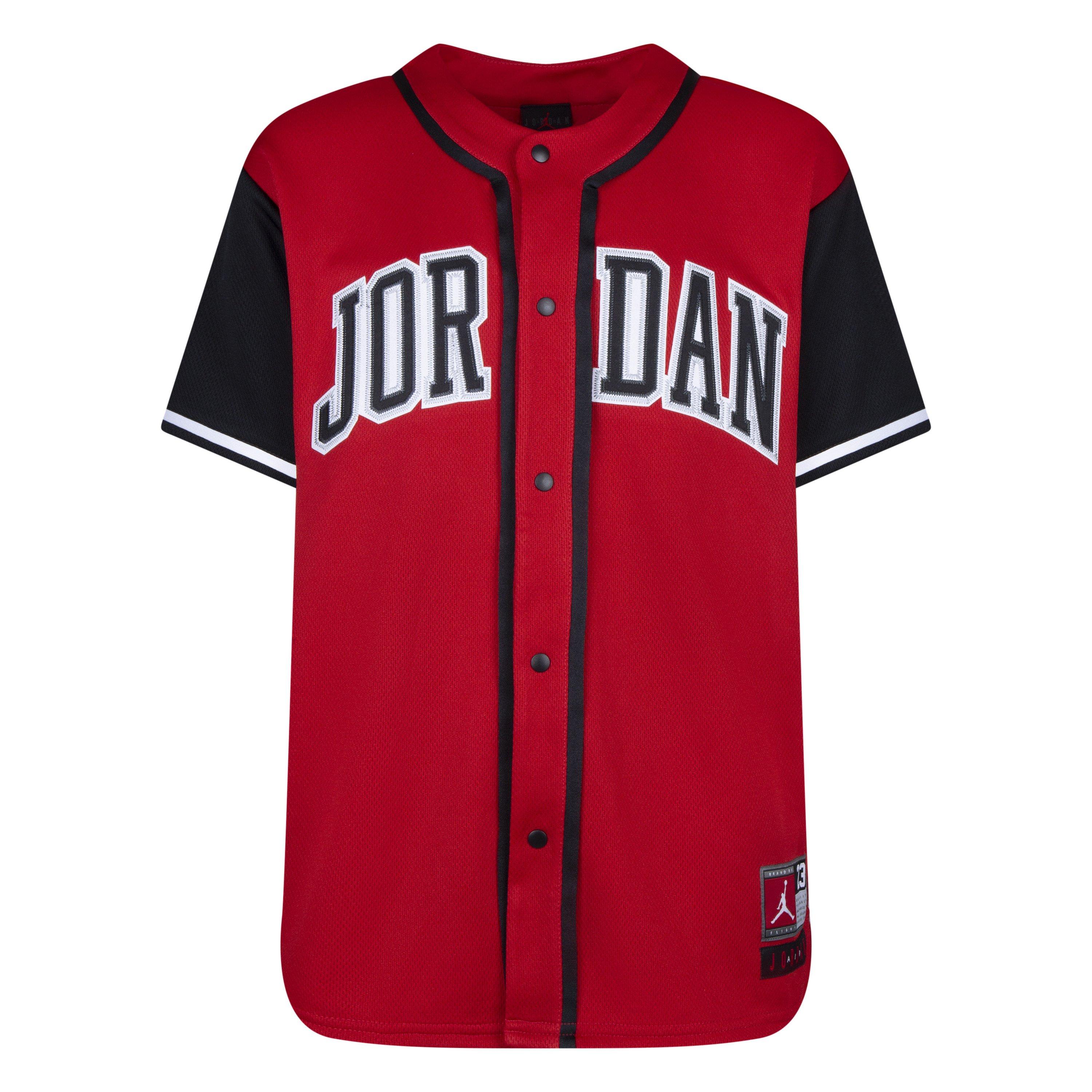Jordan Big Boys' HBR Baseball Jersey - RED/BLACK Thumbnail View 6