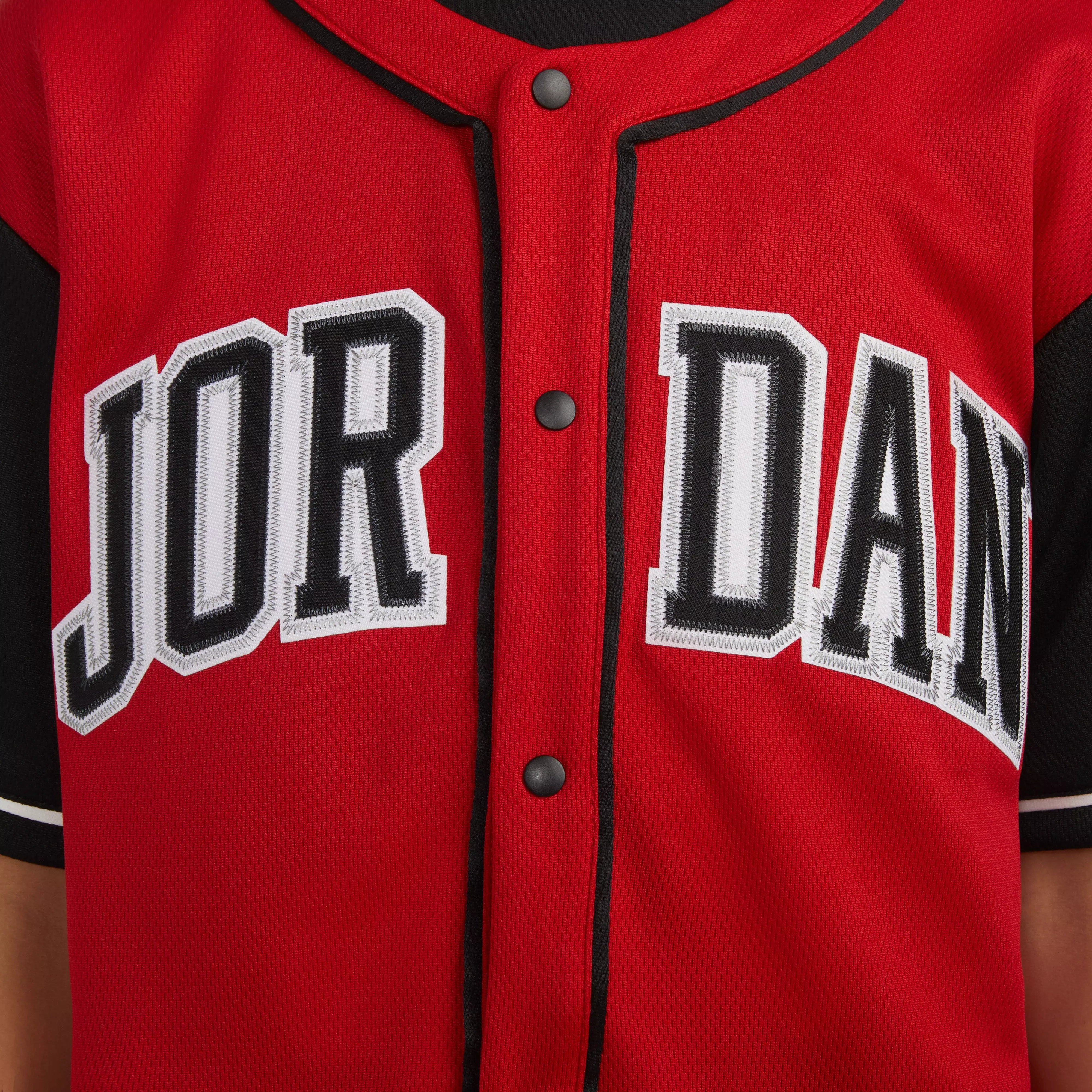 Jordan Big Boys' HBR Baseball Jersey - RED/BLACK