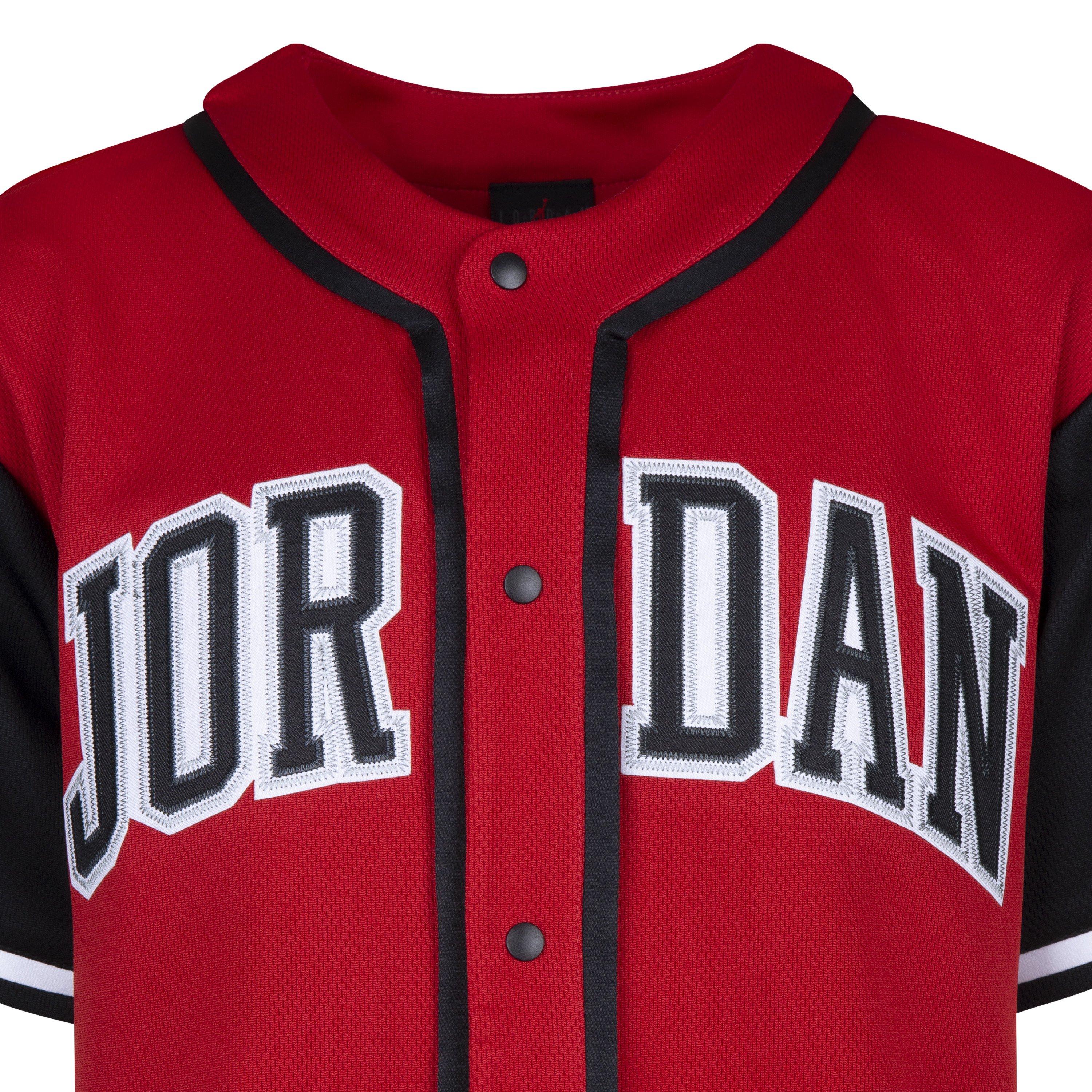 Jordan Big Boys' HBR Baseball Jersey - RED/BLACK Thumbnail View 8