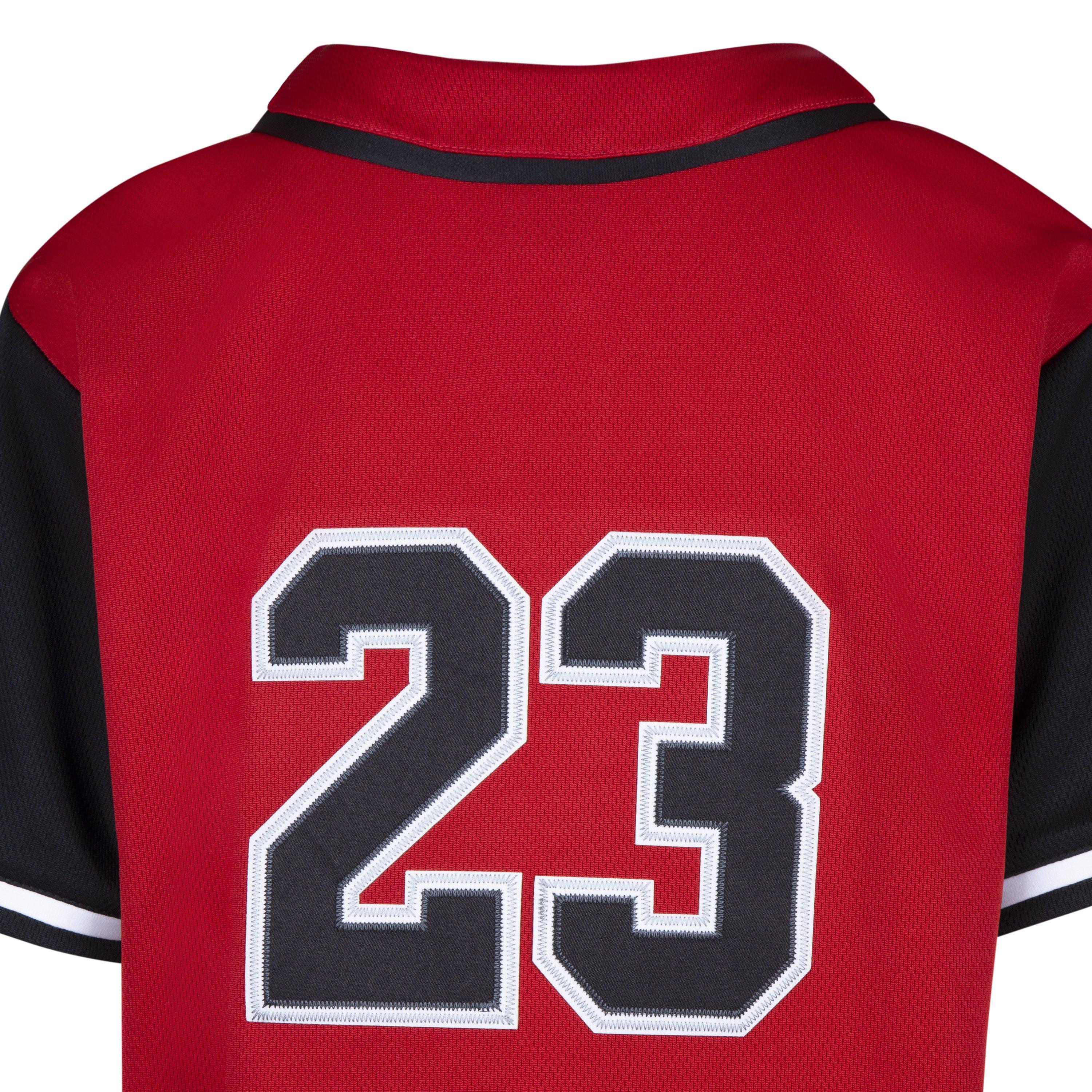 Jordan HBR Baseball Jersey - Youth in Gym Red Size S | WSS
