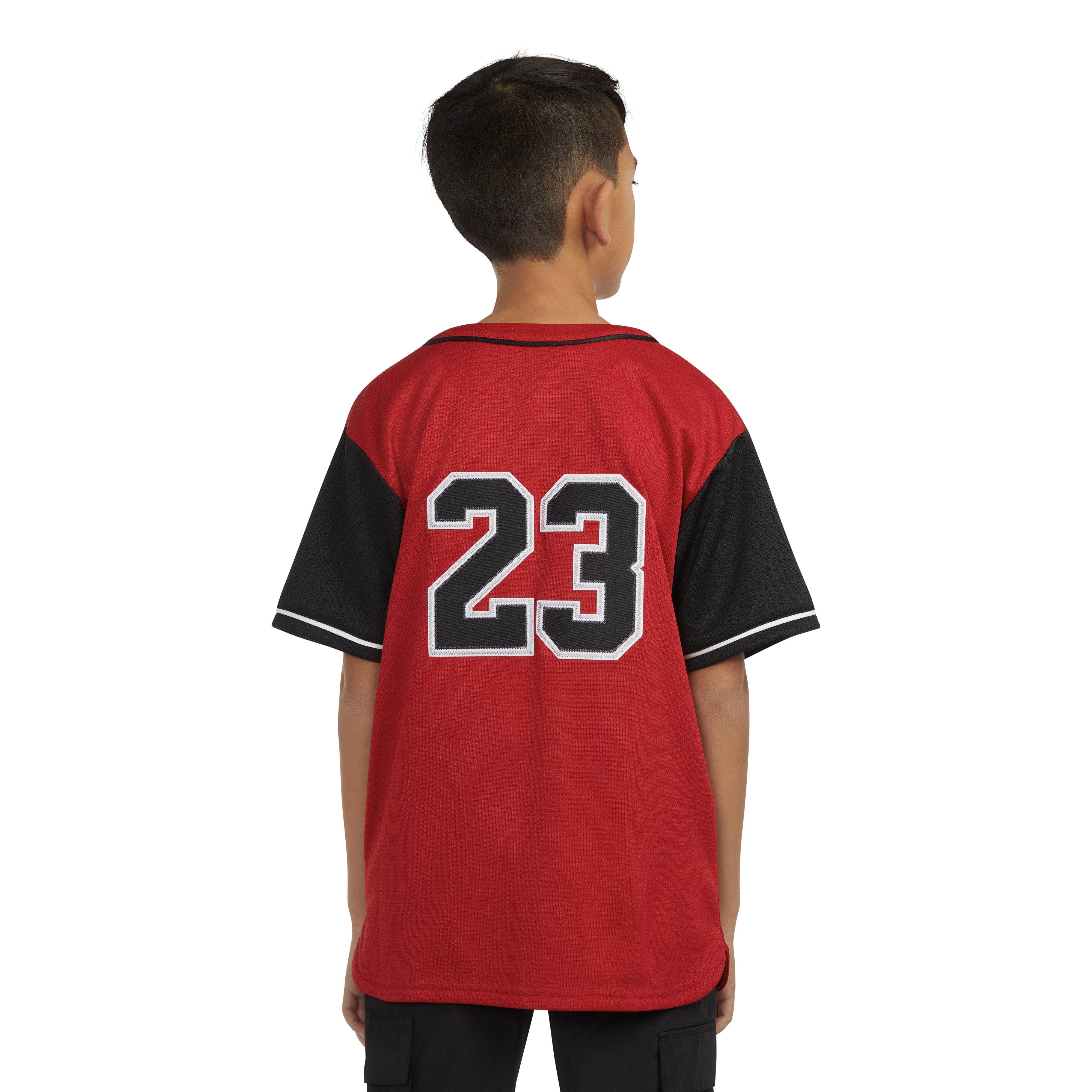 Jordan Big Boys' HBR Baseball Jersey - RED/BLACK Thumbnail View 2