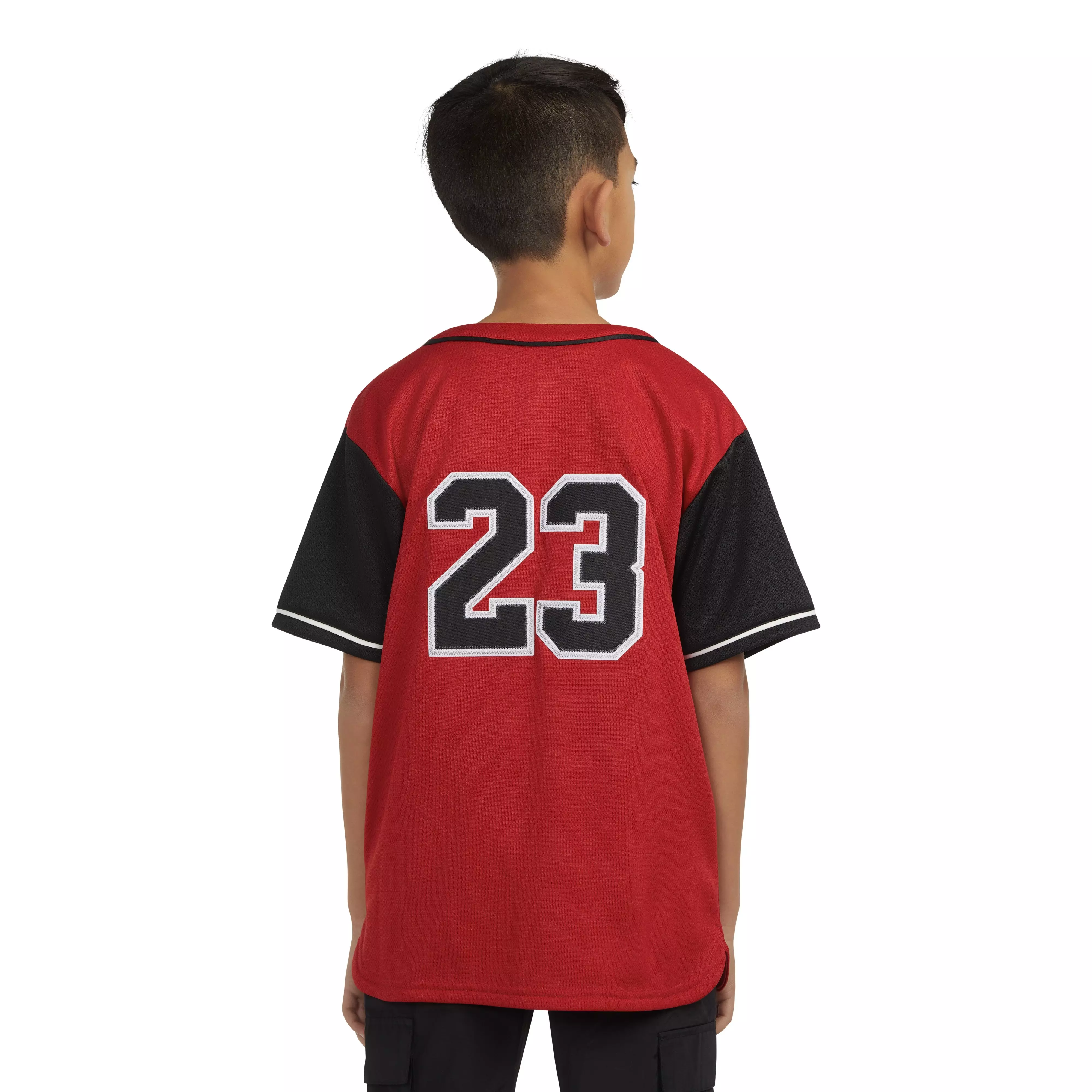 Jordan Big Boys' HBR Baseball Jersey - RED/BLACK