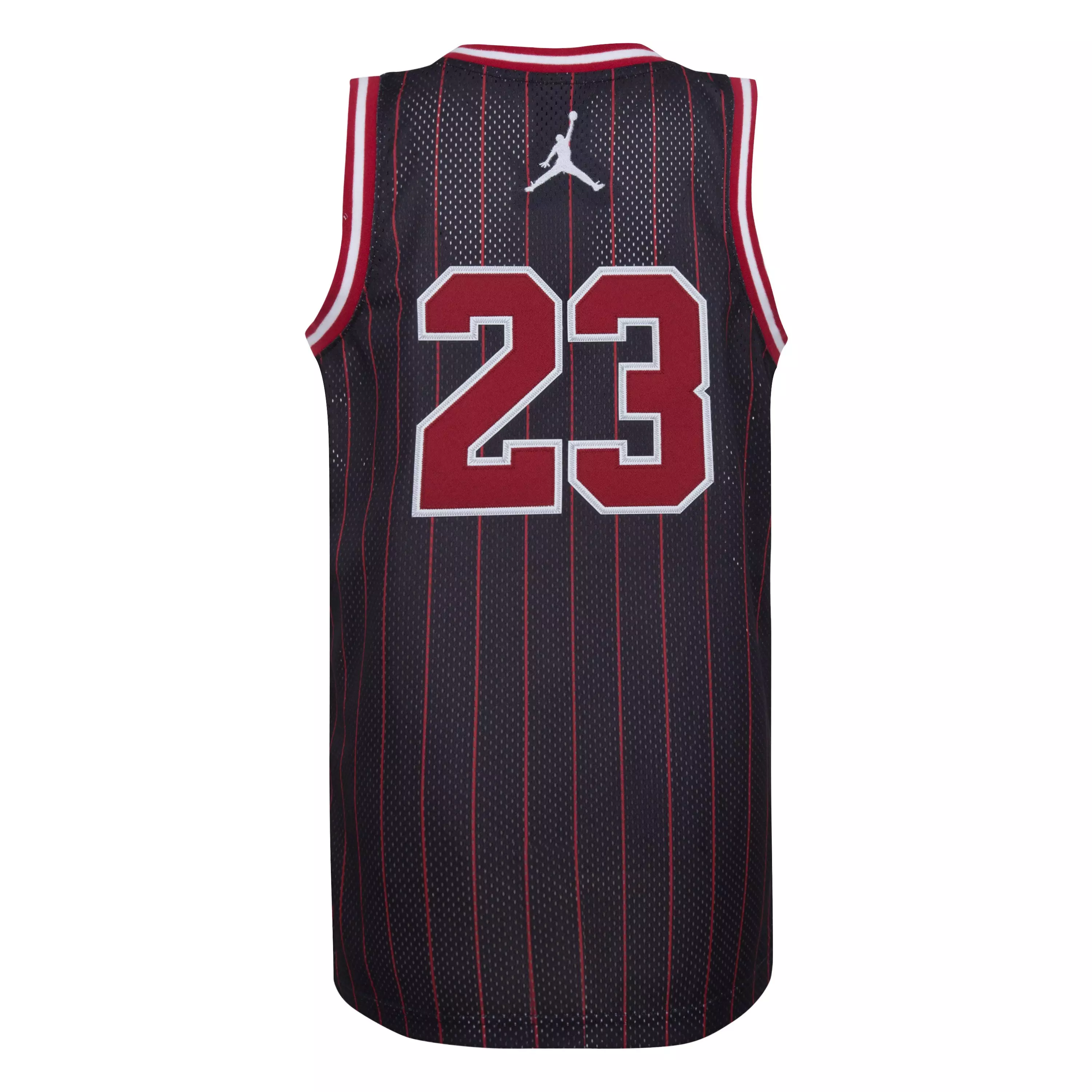 Jordan Big Boys' 23 Pinstripe Jersey Top - BLACK/RED