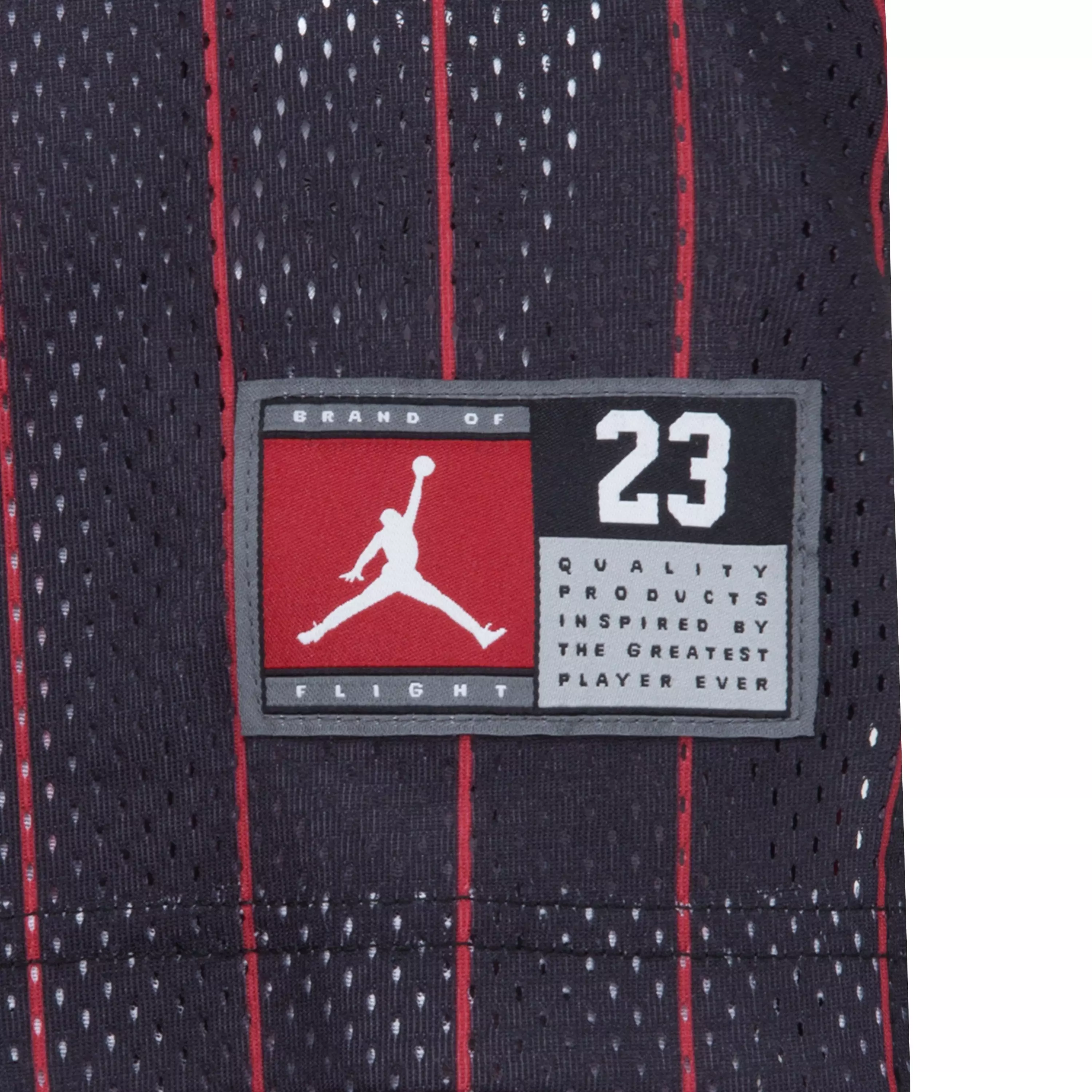 Jordan Big Boys' 23 Pinstripe Jersey Top - BLACK/RED