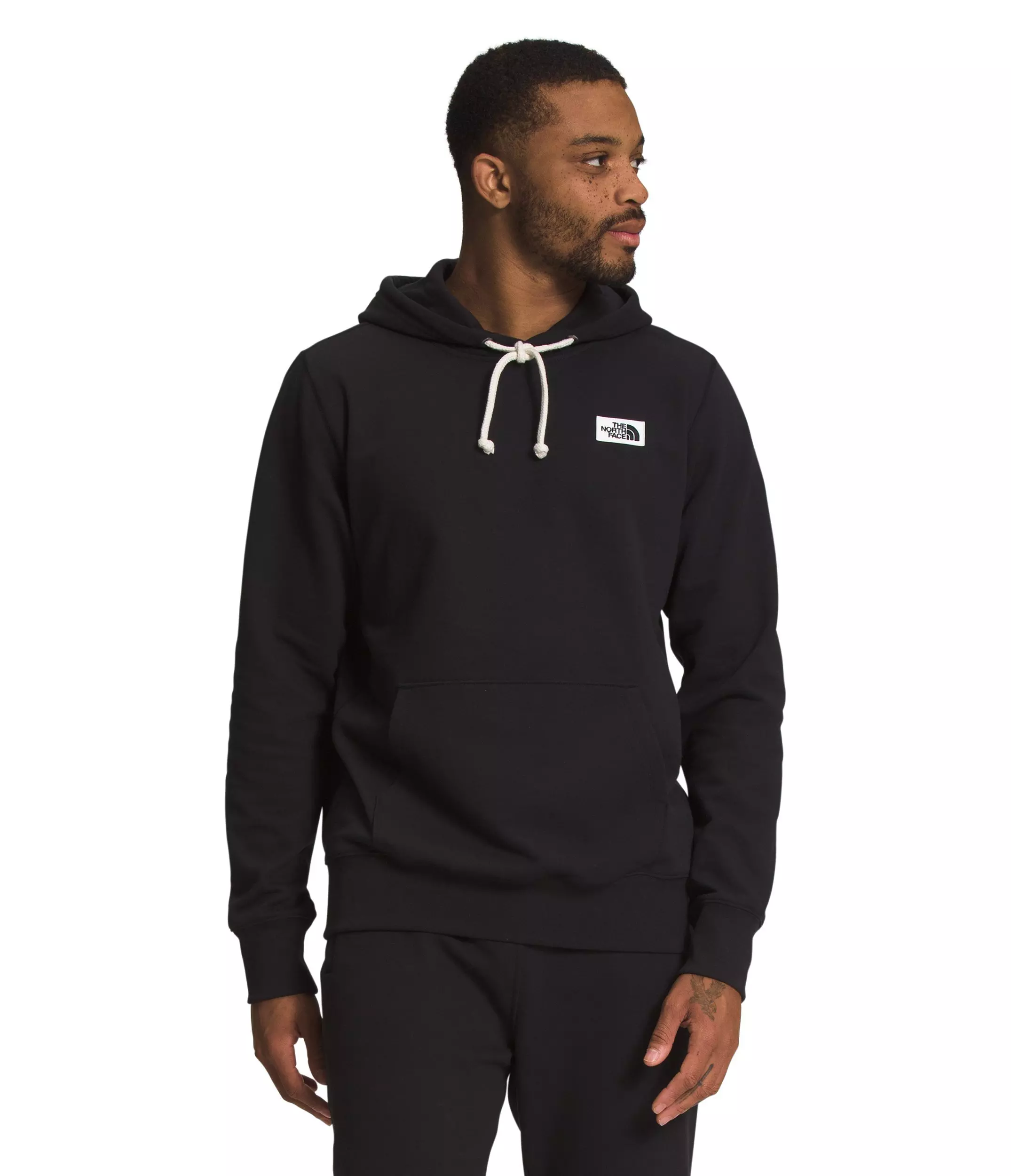 The North Face Men's Heritage Patch Pullover Hoodie-Black - BLACK