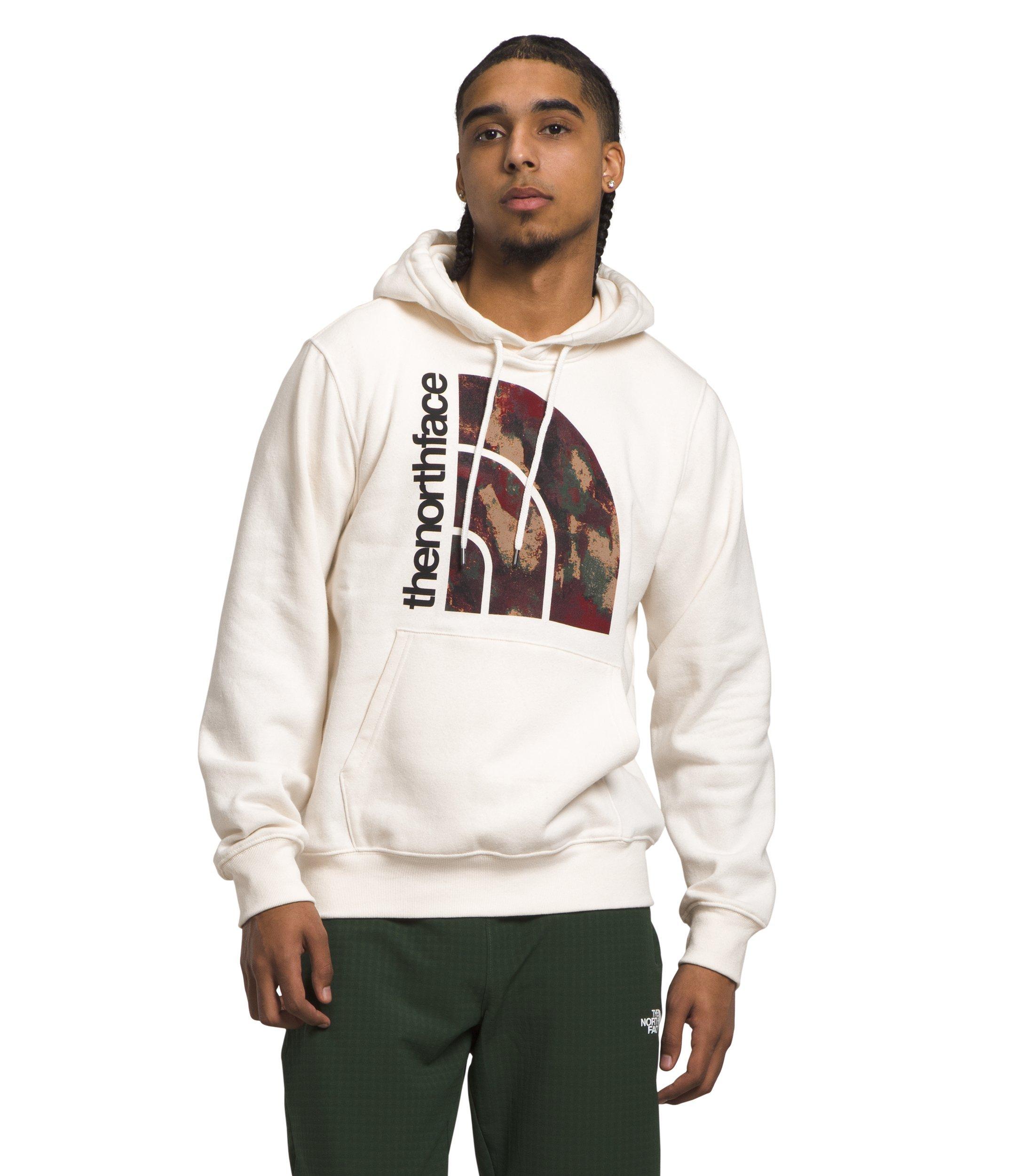 The North Face Men's Jumbo Half Dome Pullover Hoodie-White/Brown - WHITE/BROWN Thumbnail View 1