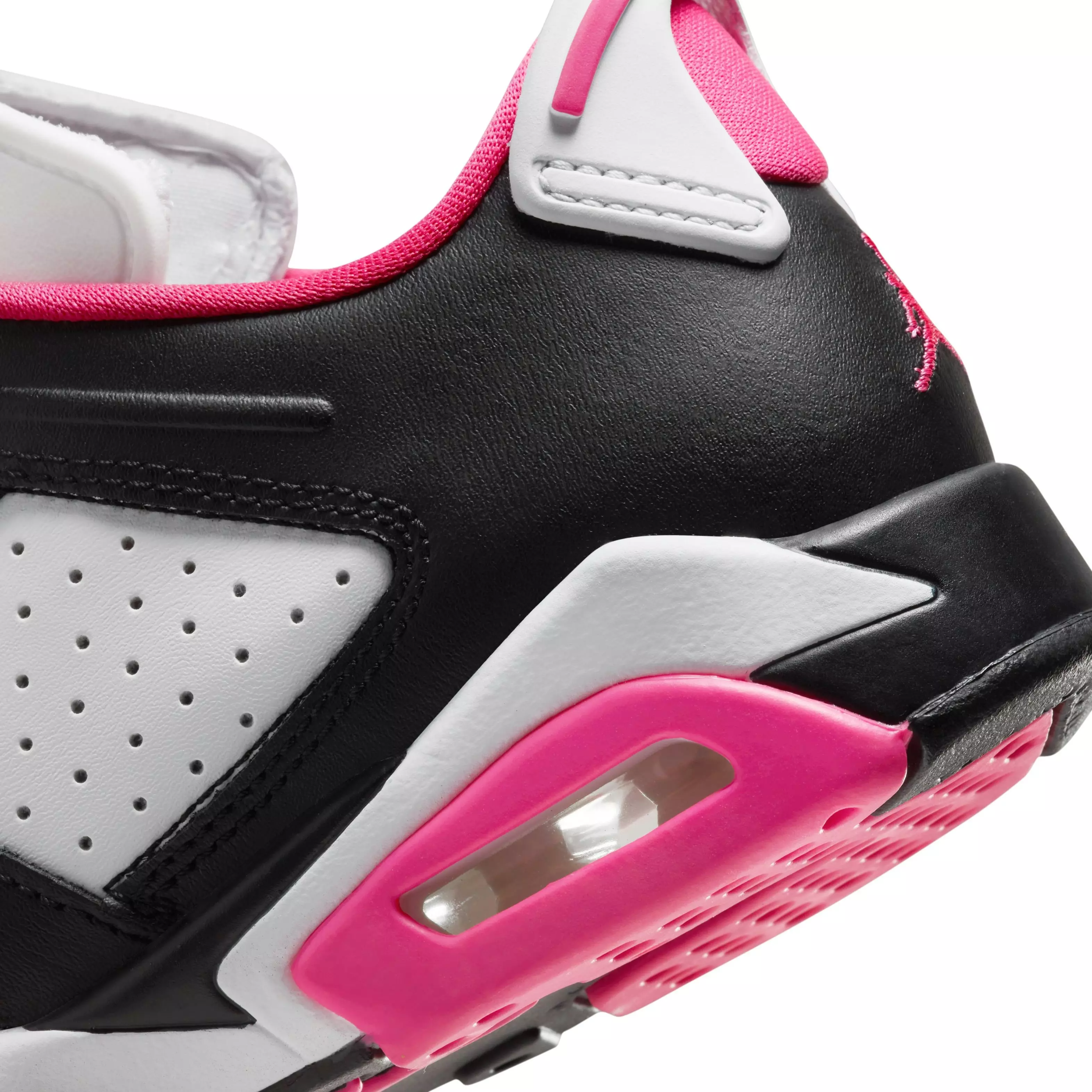 Jordan 6 Retro Low "Fierce Pink" Grade School Girls' Shoe - BLACK/FIERCE PINK/WHITE