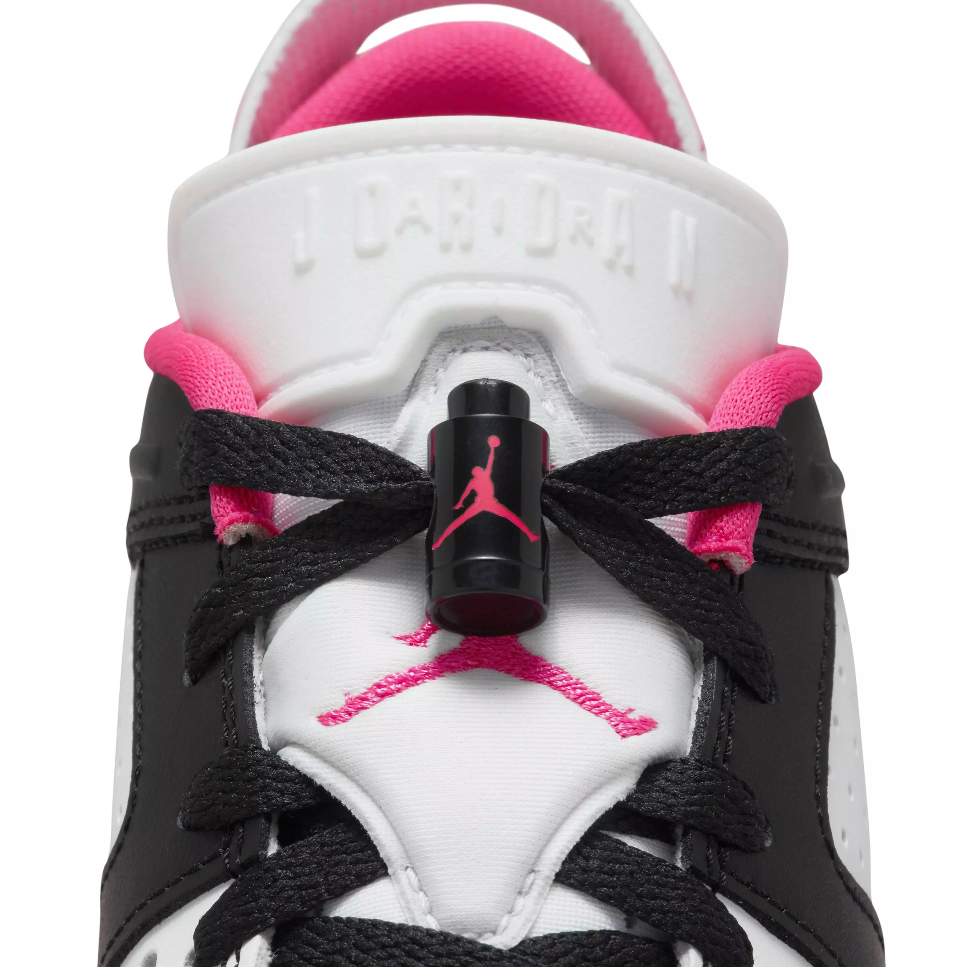 Jordan 6 Retro Low "Fierce Pink" Grade School Girls' Shoe - BLACK/FIERCE PINK/WHITE