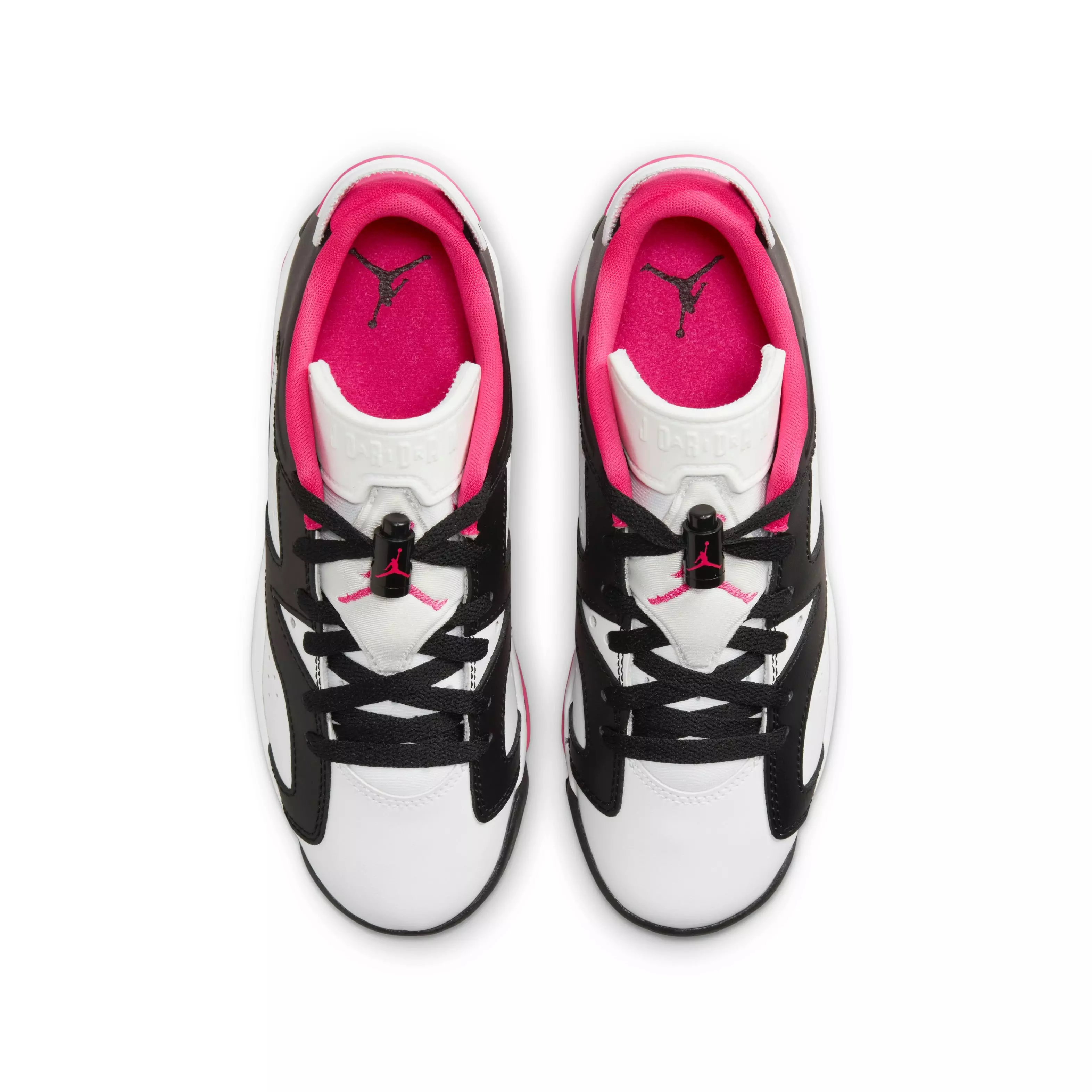 Jordan 6 Retro Low "Fierce Pink" Grade School Girls' Shoe - BLACK/FIERCE PINK/WHITE