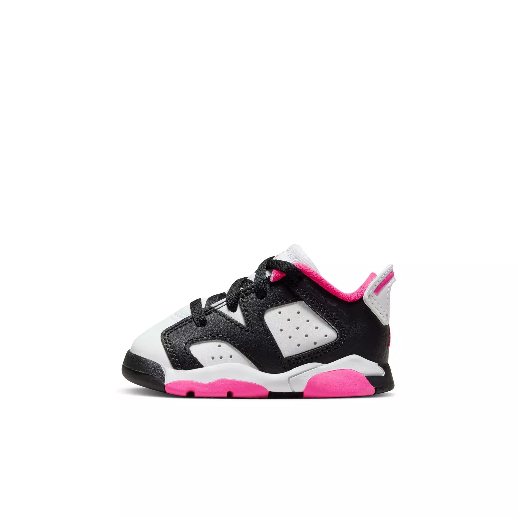 Jordan 6 Retro Low "Fierce Pink" Toddler Girls' Shoe - BLACK/FIERCE PINK/WHITE