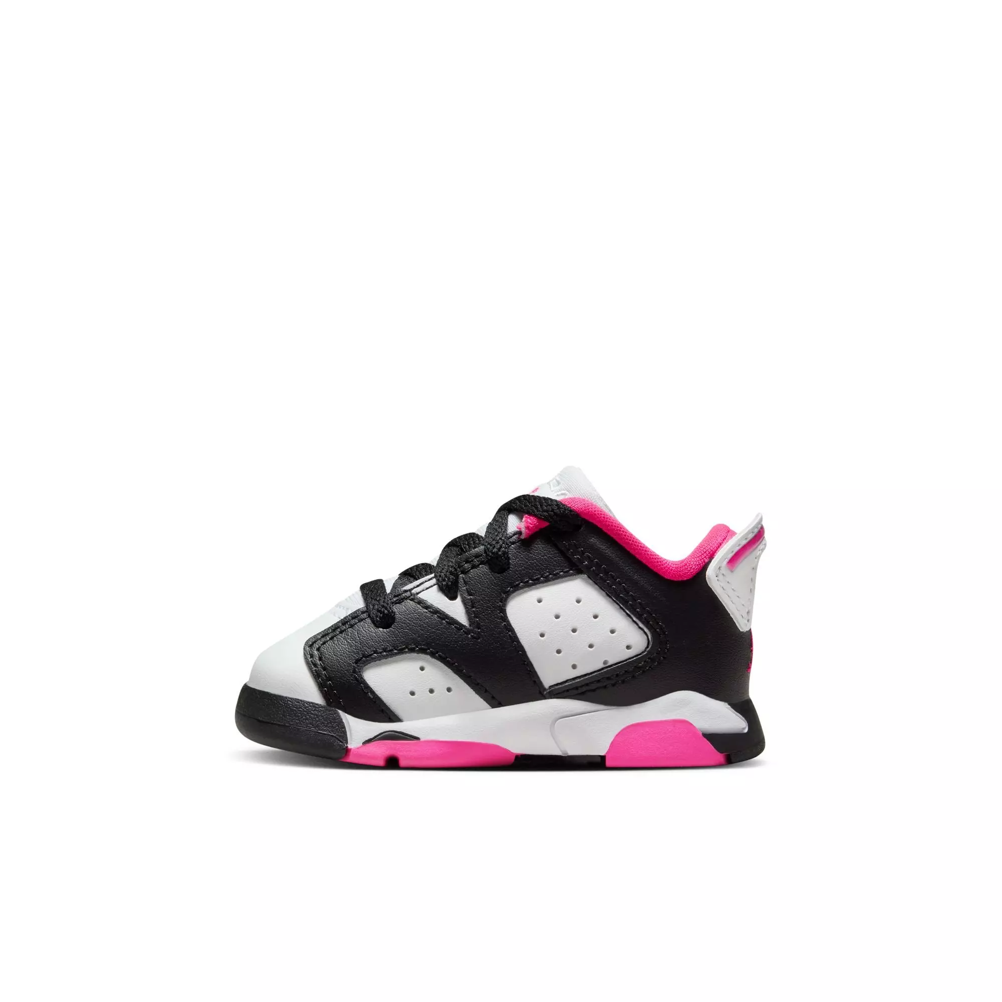 Jordan 6 Retro Low "Fierce Pink" Toddler Girls' Shoe - BLACK/FIERCE PINK/WHITE