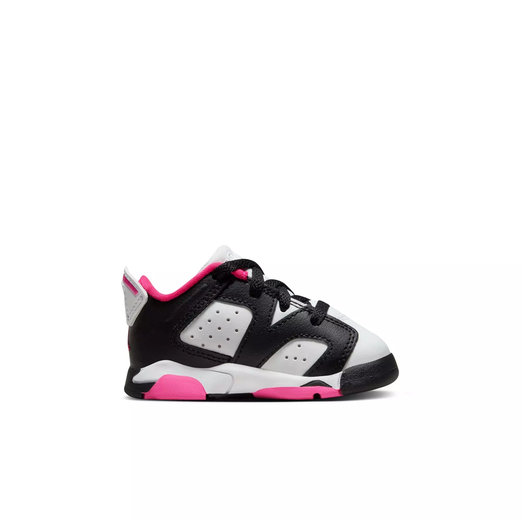 Jordan 6 Retro Low "Fierce Pink" Toddler Girls' Shoe - BLACK/FIERCE PINK/WHITE