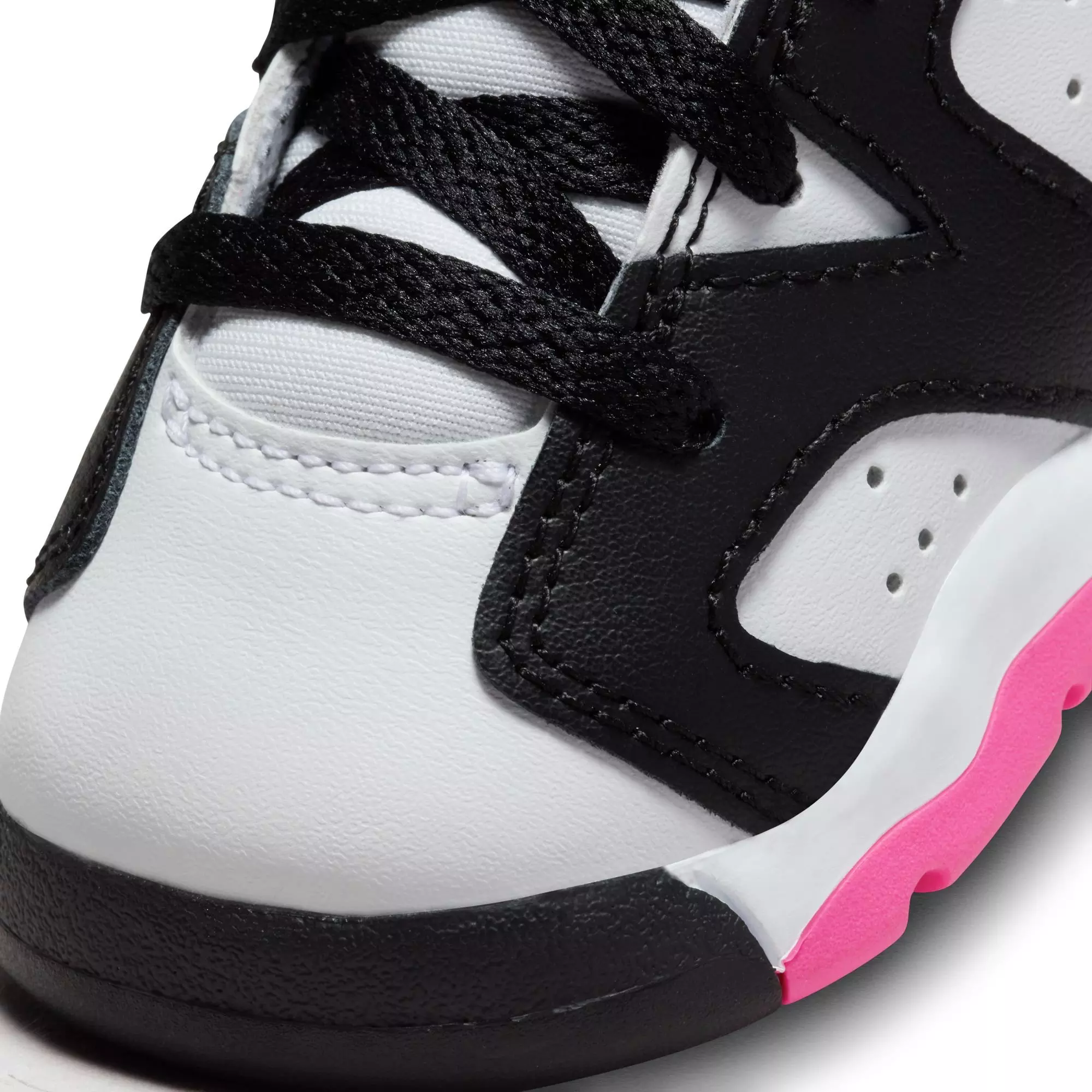 Jordan 6 Retro Low "Fierce Pink" Toddler Girls' Shoe - BLACK/FIERCE PINK/WHITE