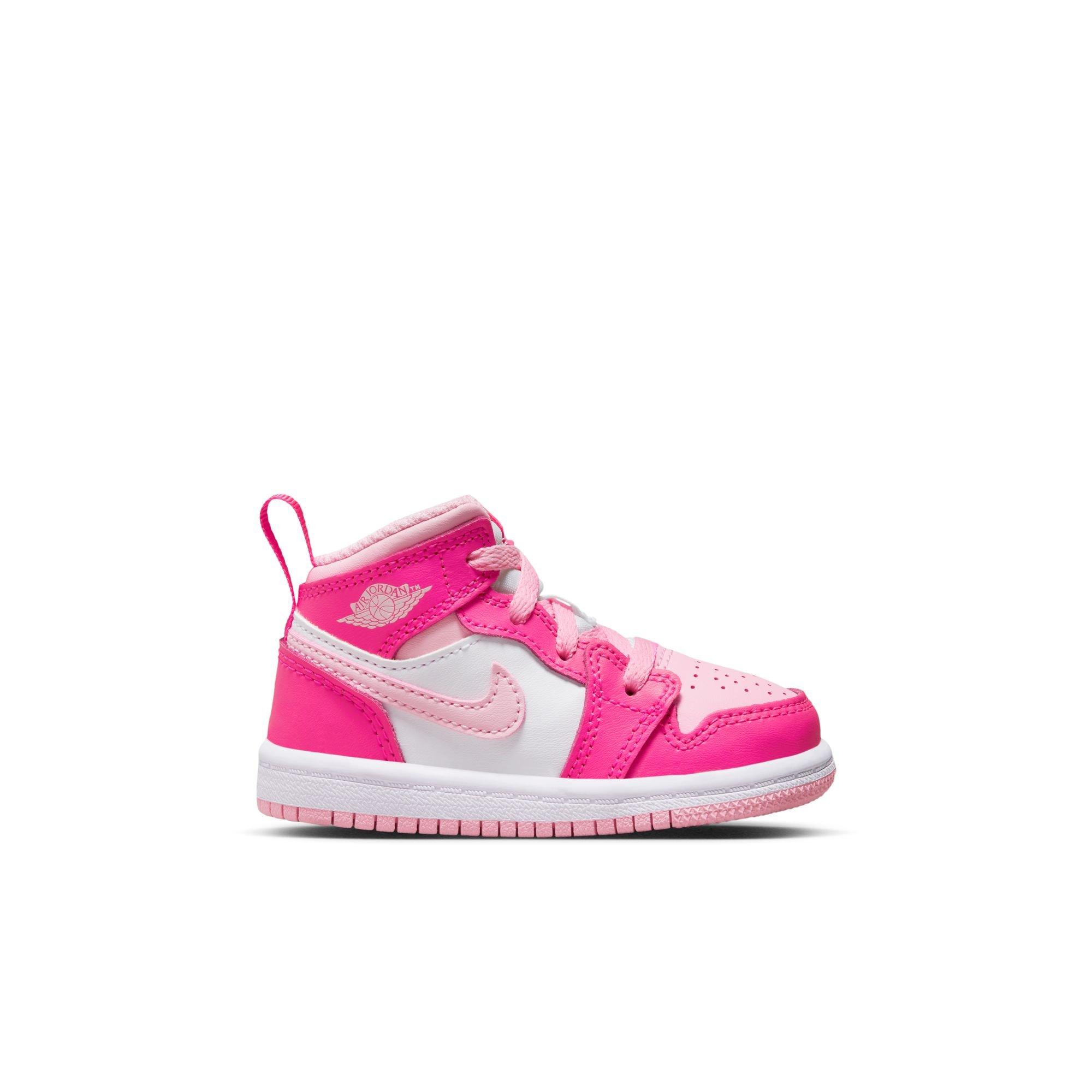 Pink jordans for baby hot sale girl