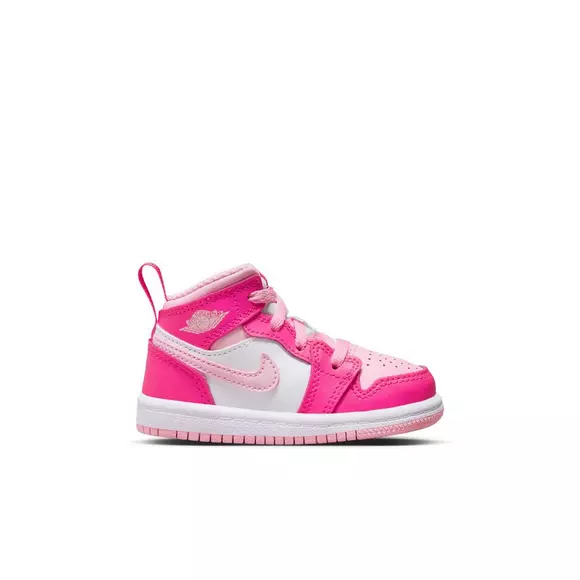 Jordan 1 Mid Fierce Pink Toddler Girls' Shoe - Hibbett
