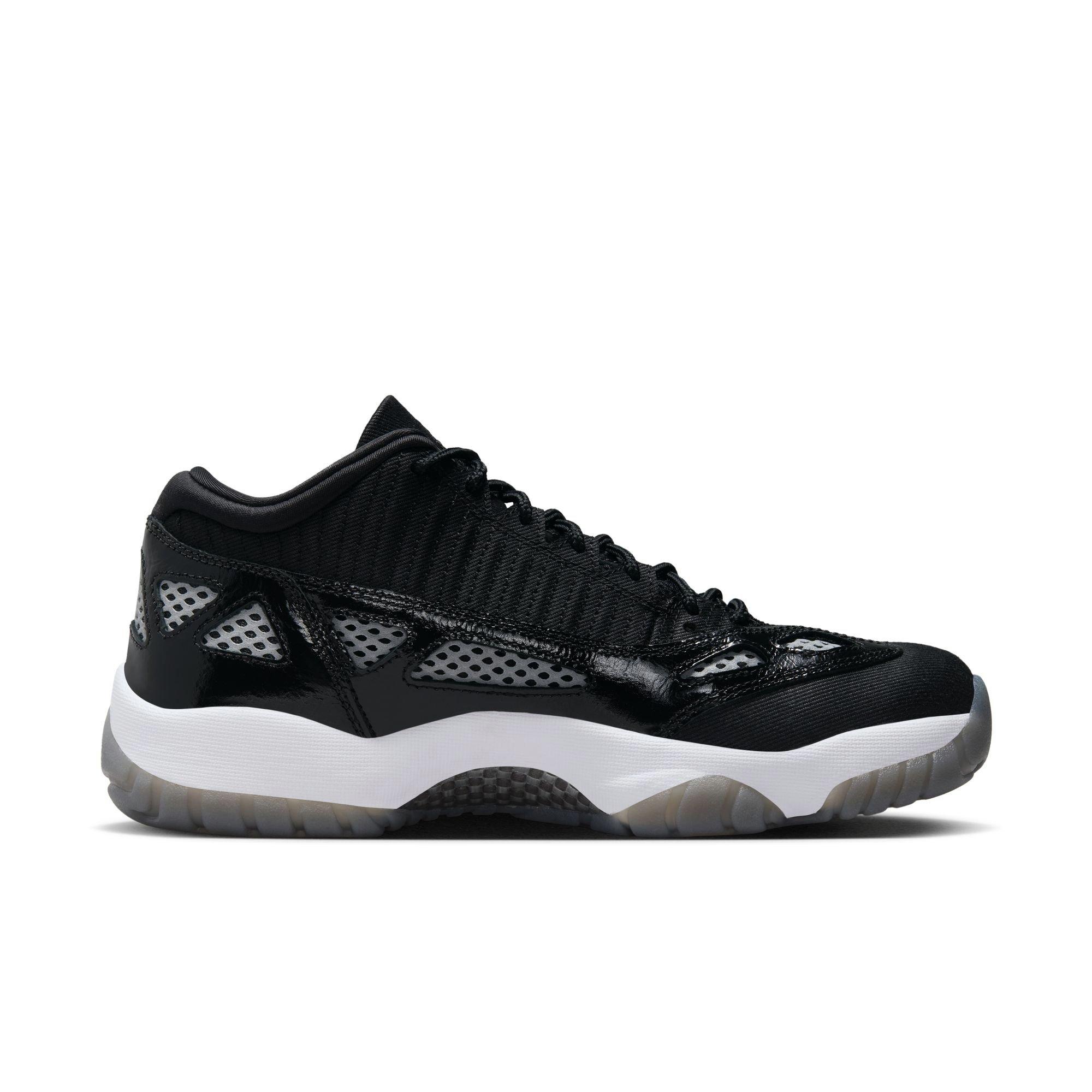 Jordan 11 Retro Low Black/Gym Red/White Men's Shoe - Hibbett