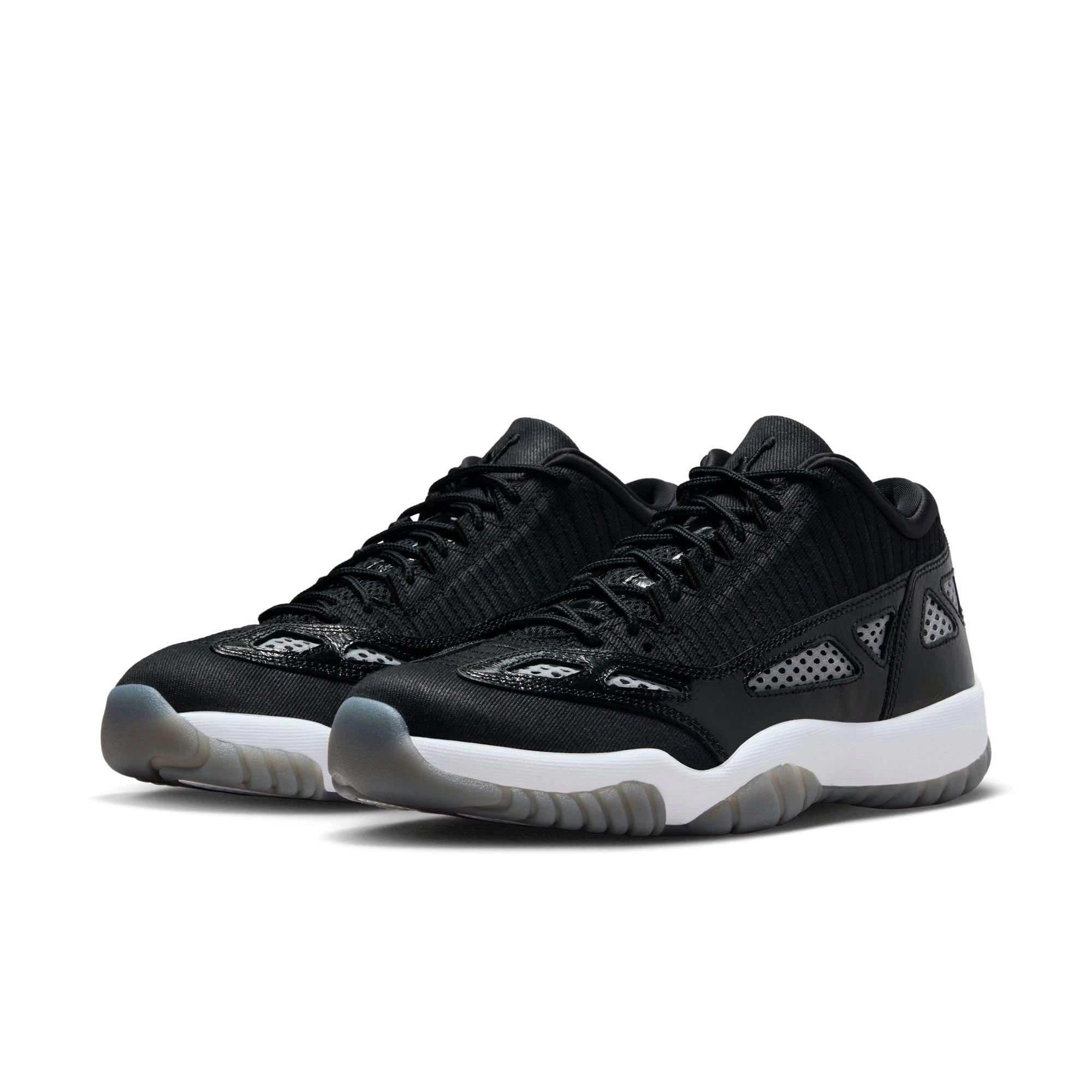 Jordan 11 Retro Low Black/Gym Red/White Men's Shoe - Hibbett