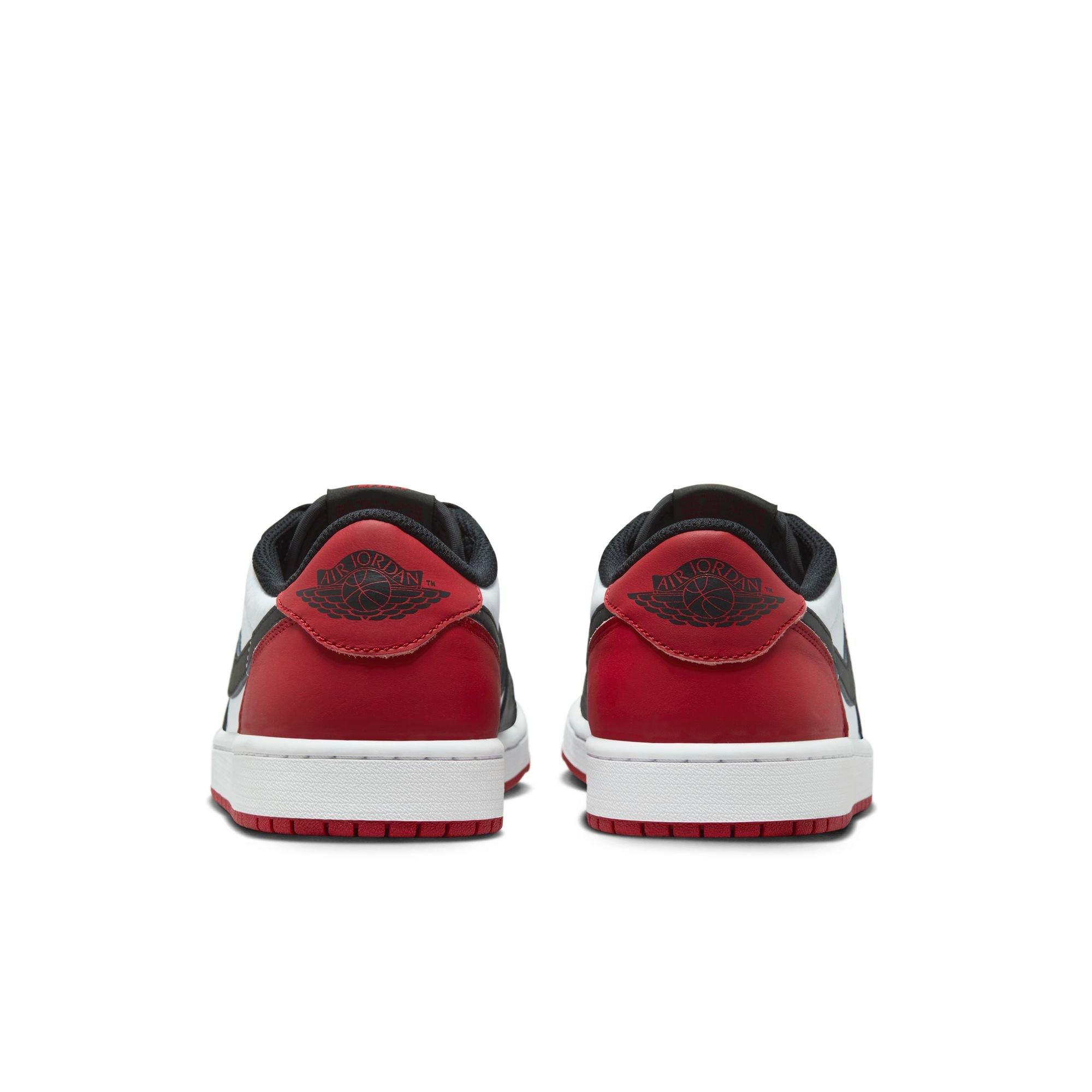 Jordan 1 Low OG "Black Toe" Men's Shoe - WHITE/BLACK/VARSITY RED Thumbnail View 10