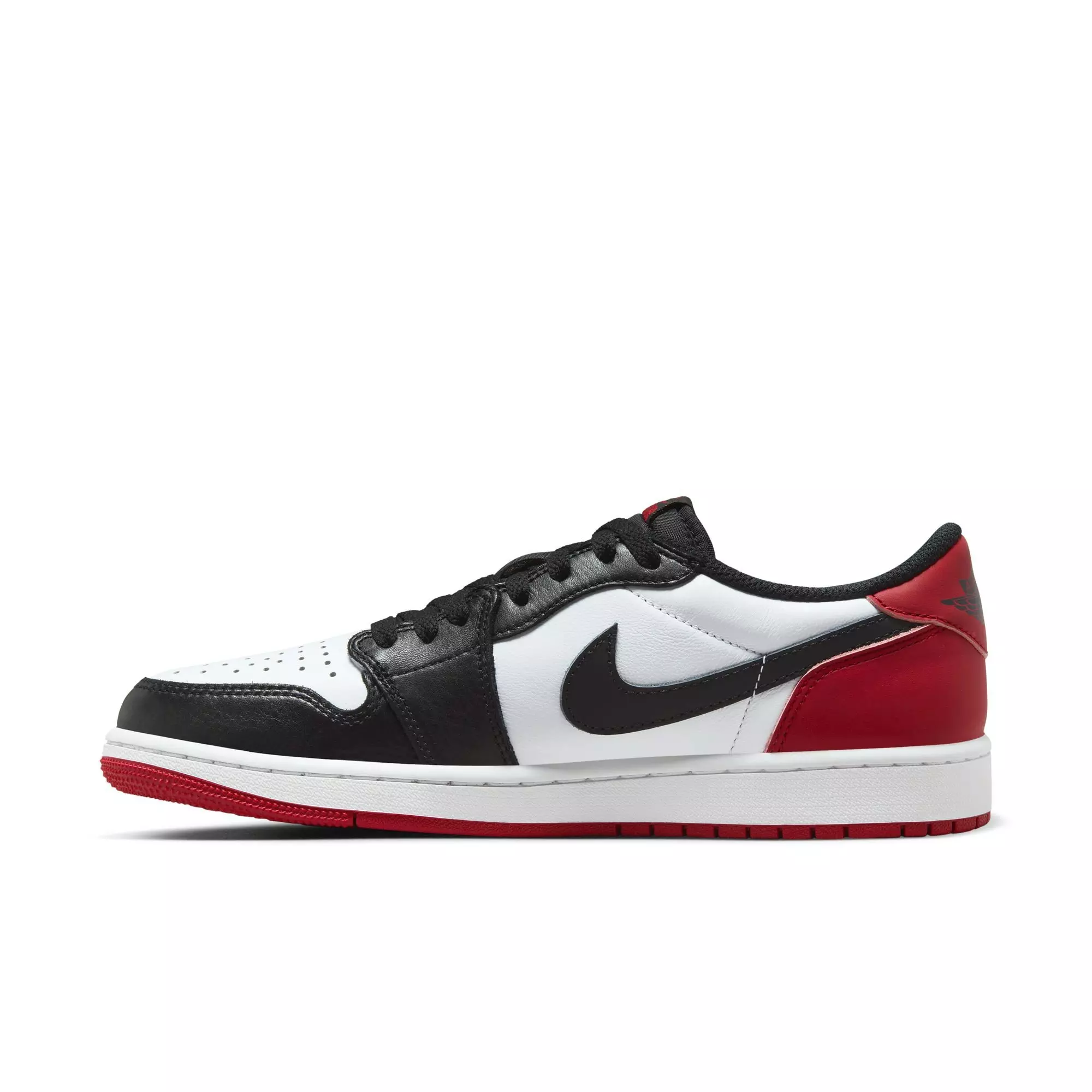Jordan 1 Low OG "Black Toe" Men's Shoe - WHITE/BLACK/VARSITY RED