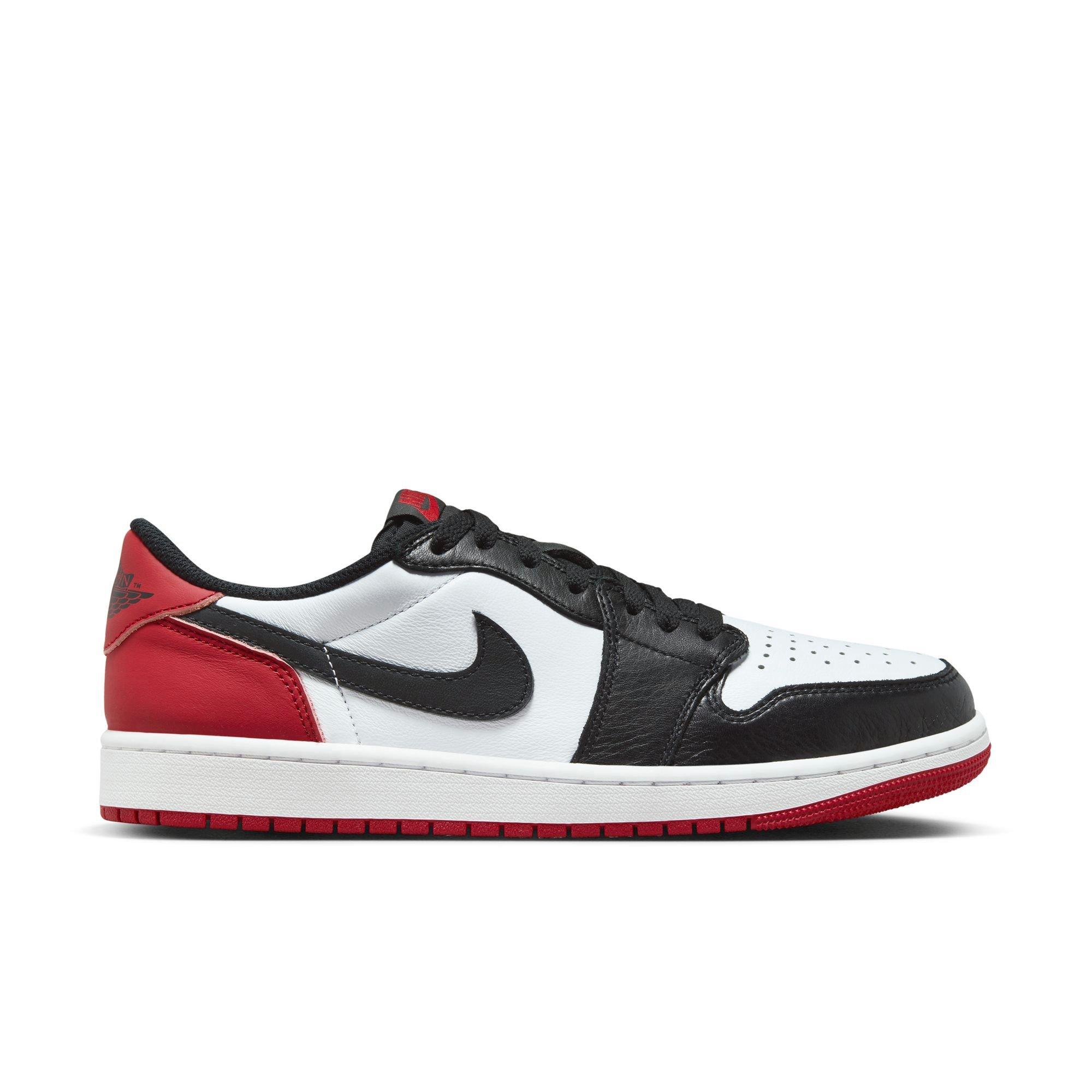 Jordan 1 Low OG "Black Toe" Men's Shoe - WHITE/BLACK/VARSITY RED Thumbnail View 2