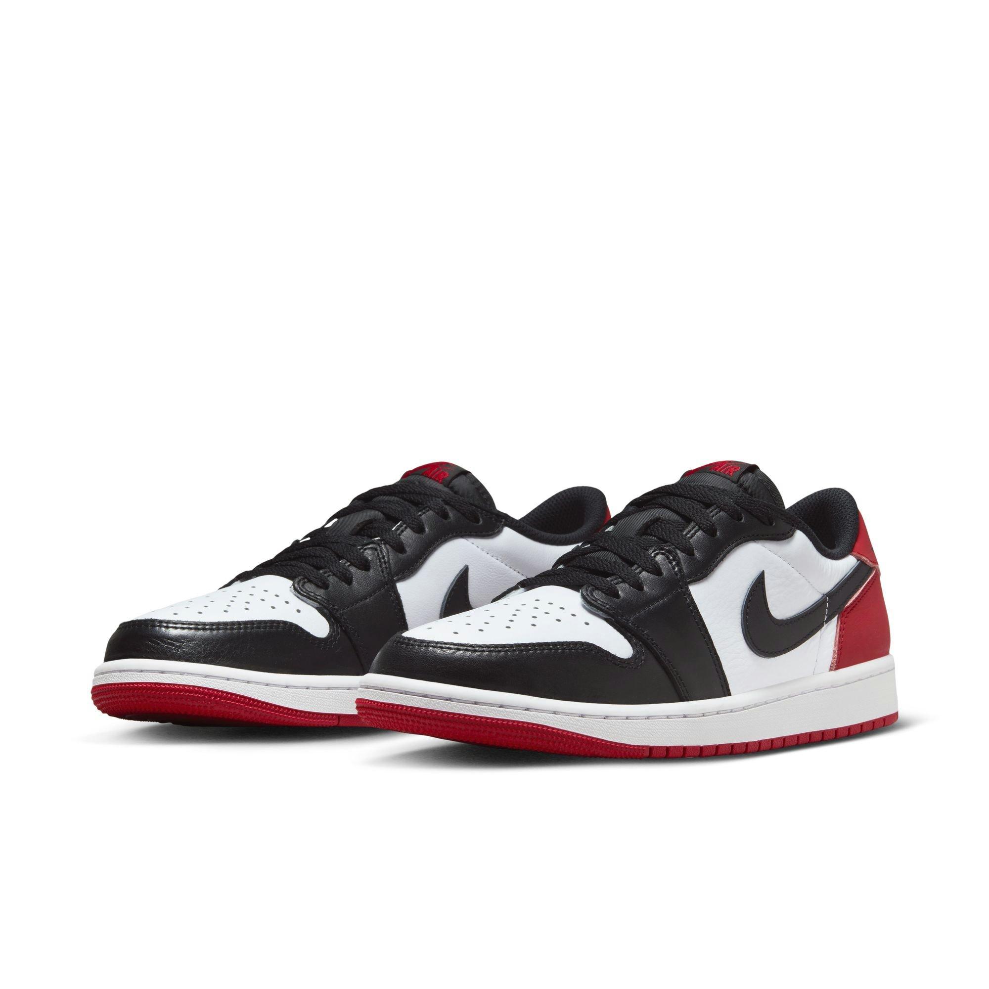Jordan 1 Low OG "Black Toe" Men's Shoe - WHITE/BLACK/VARSITY RED Thumbnail View 4