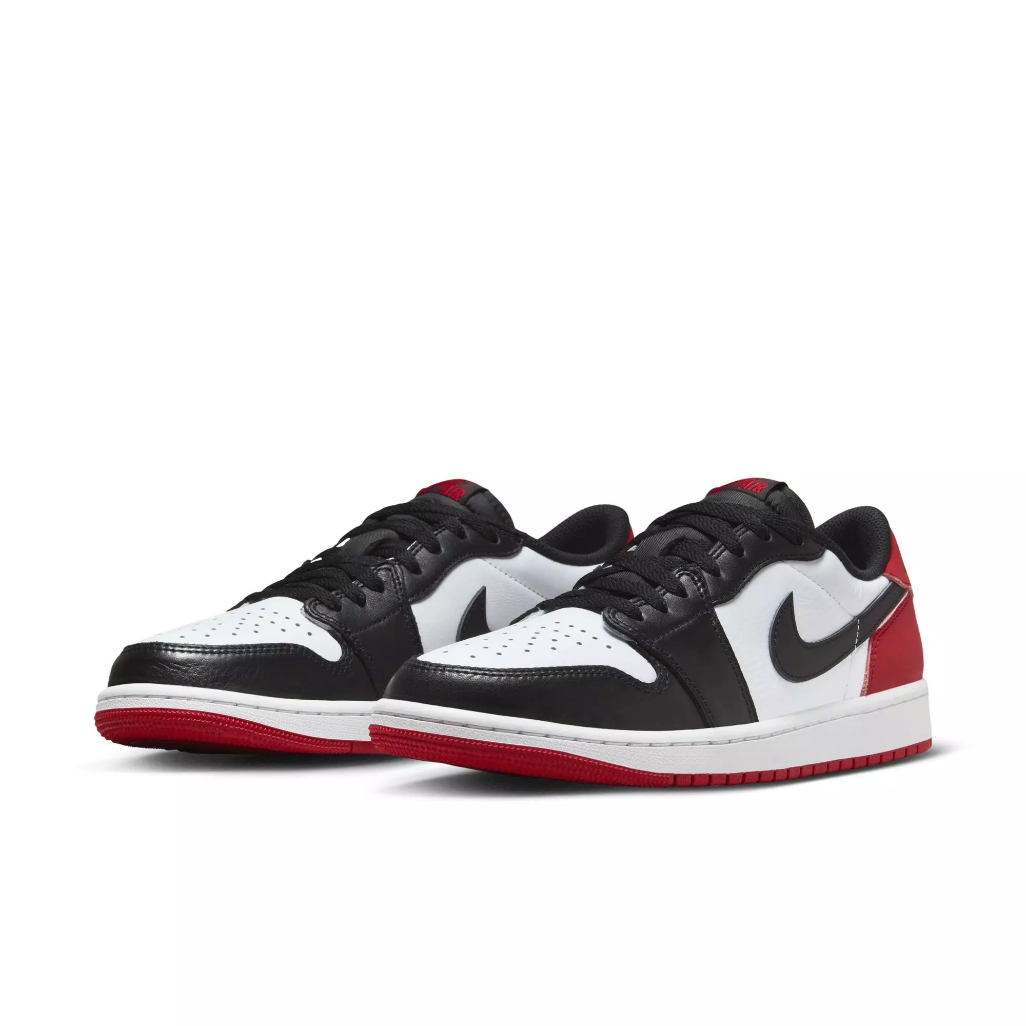 Jordan 1 Low OG "Black Toe" Men's Shoe - WHITE/BLACK/VARSITY RED