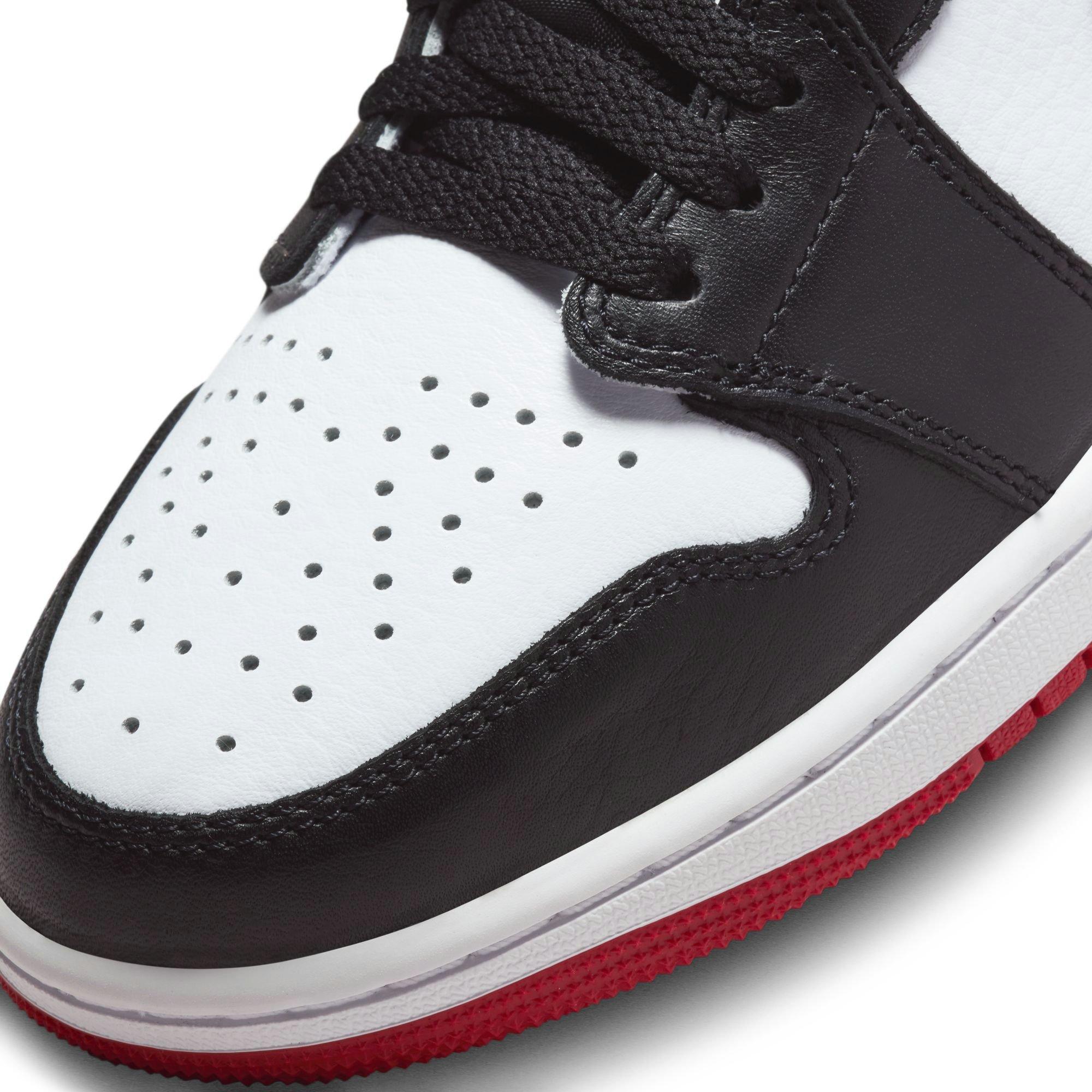 Jordan 1 Low OG "Black Toe" Men's Shoe - WHITE/BLACK/VARSITY RED Thumbnail View 5